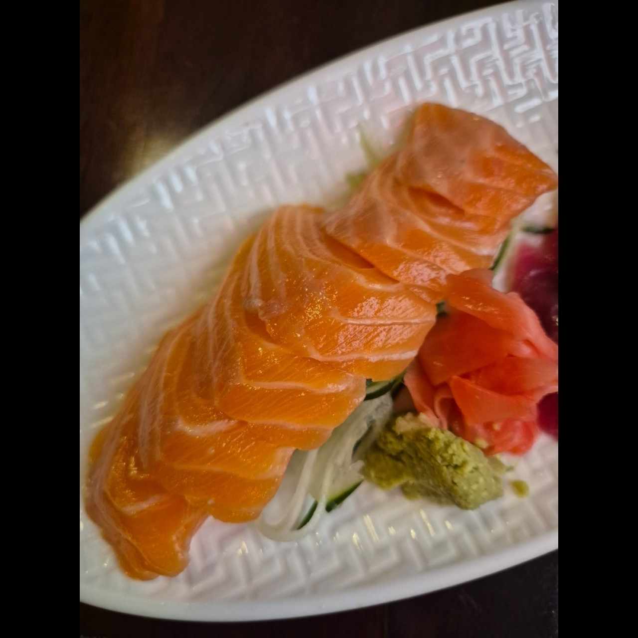 salmon sashimi