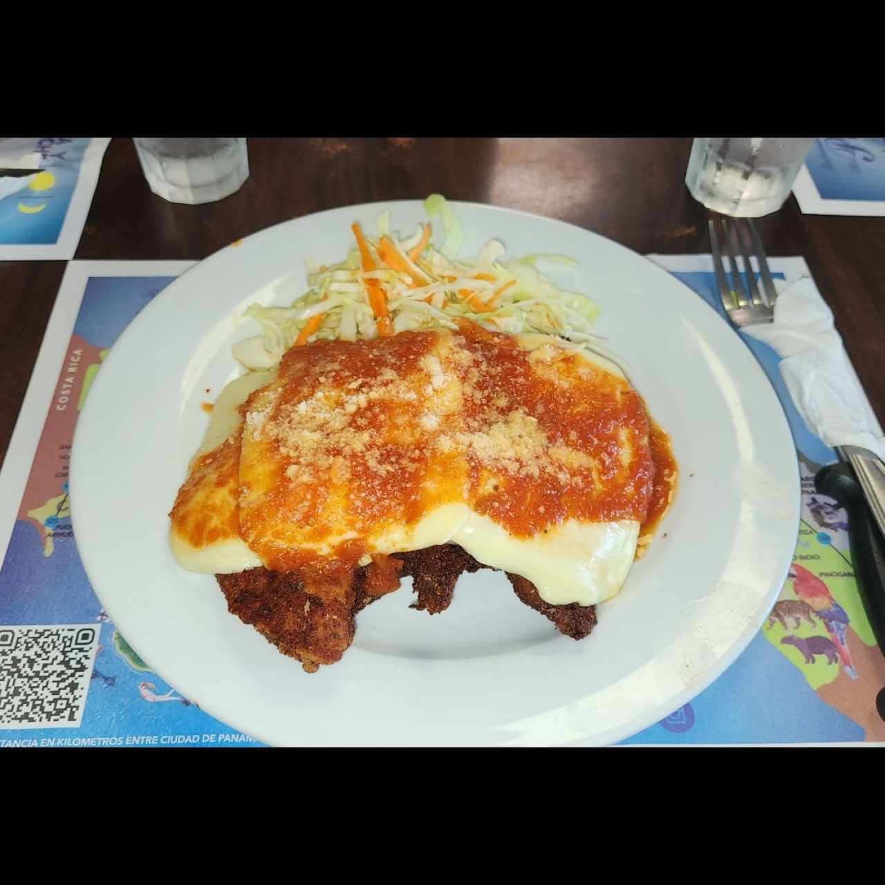 Bistec de pollo a la parmesana
