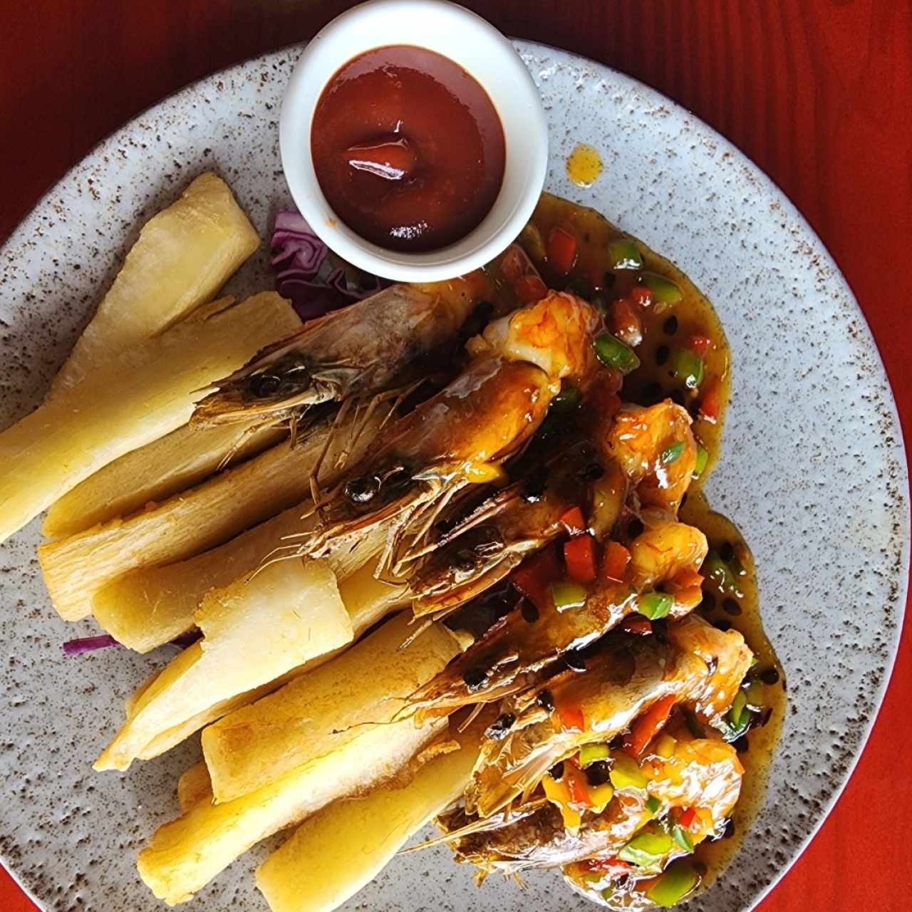 Langostinos en Salsa Maracuyá