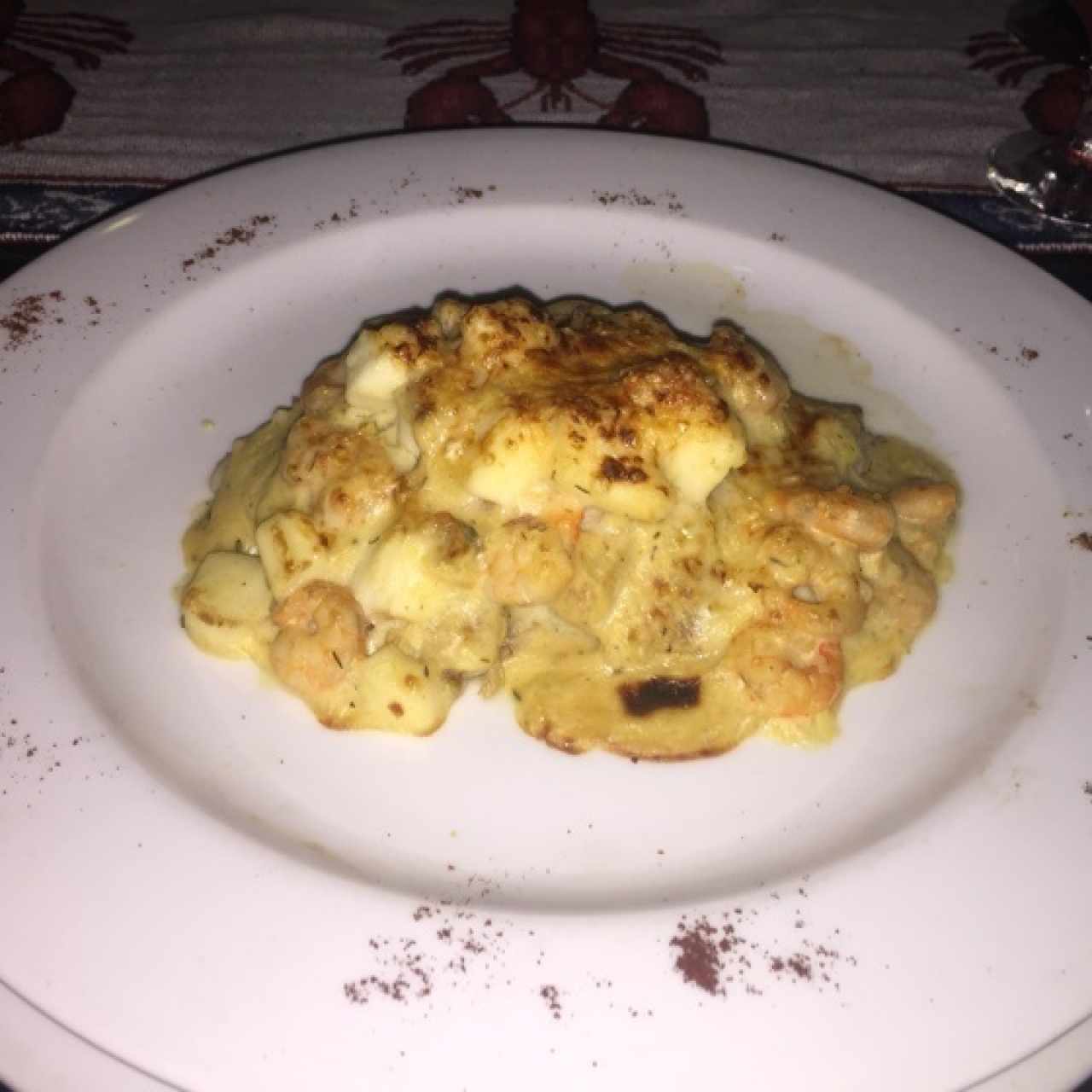 Corvina rellena de mariscos 