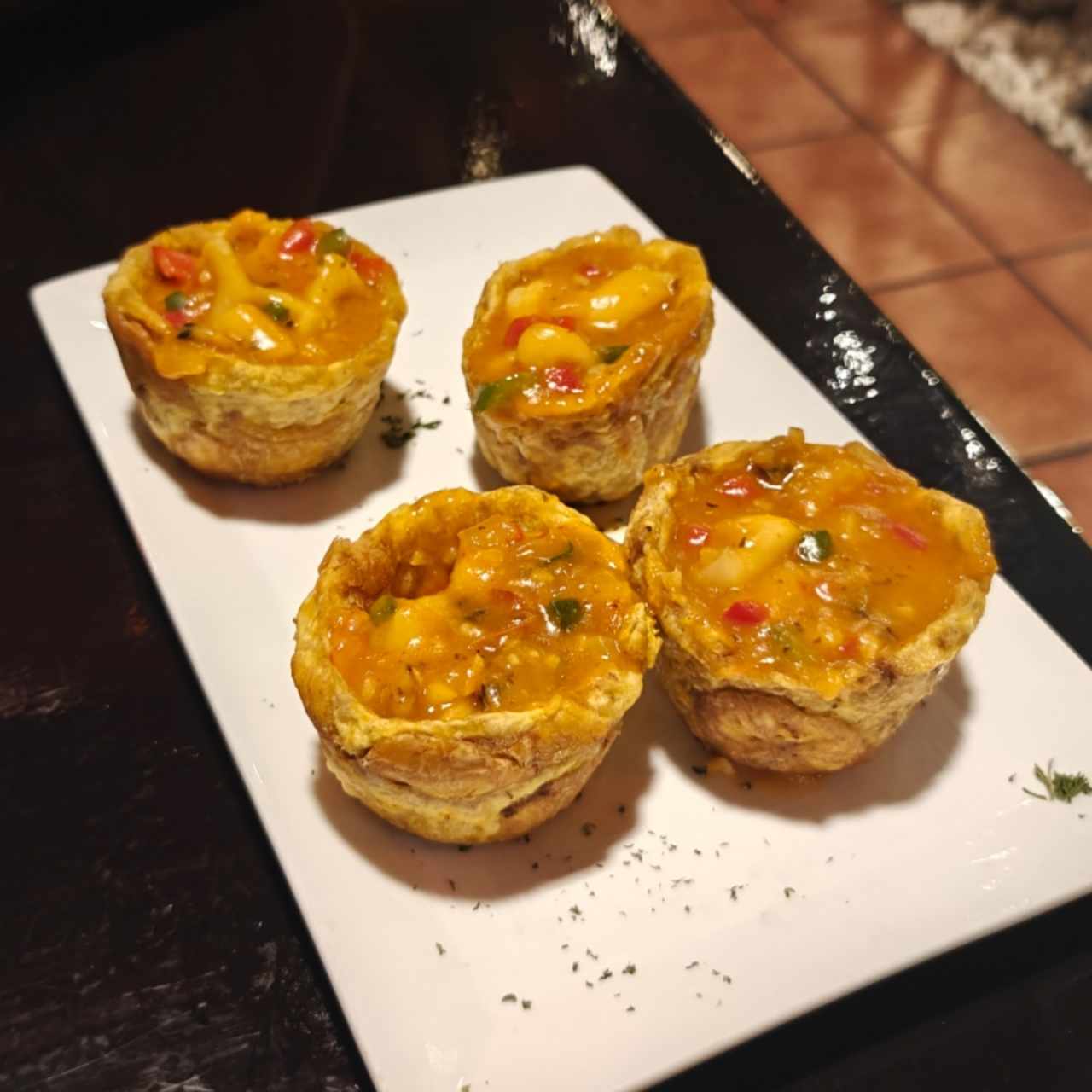 Patacones Rellenos de Mariscos o Camarones