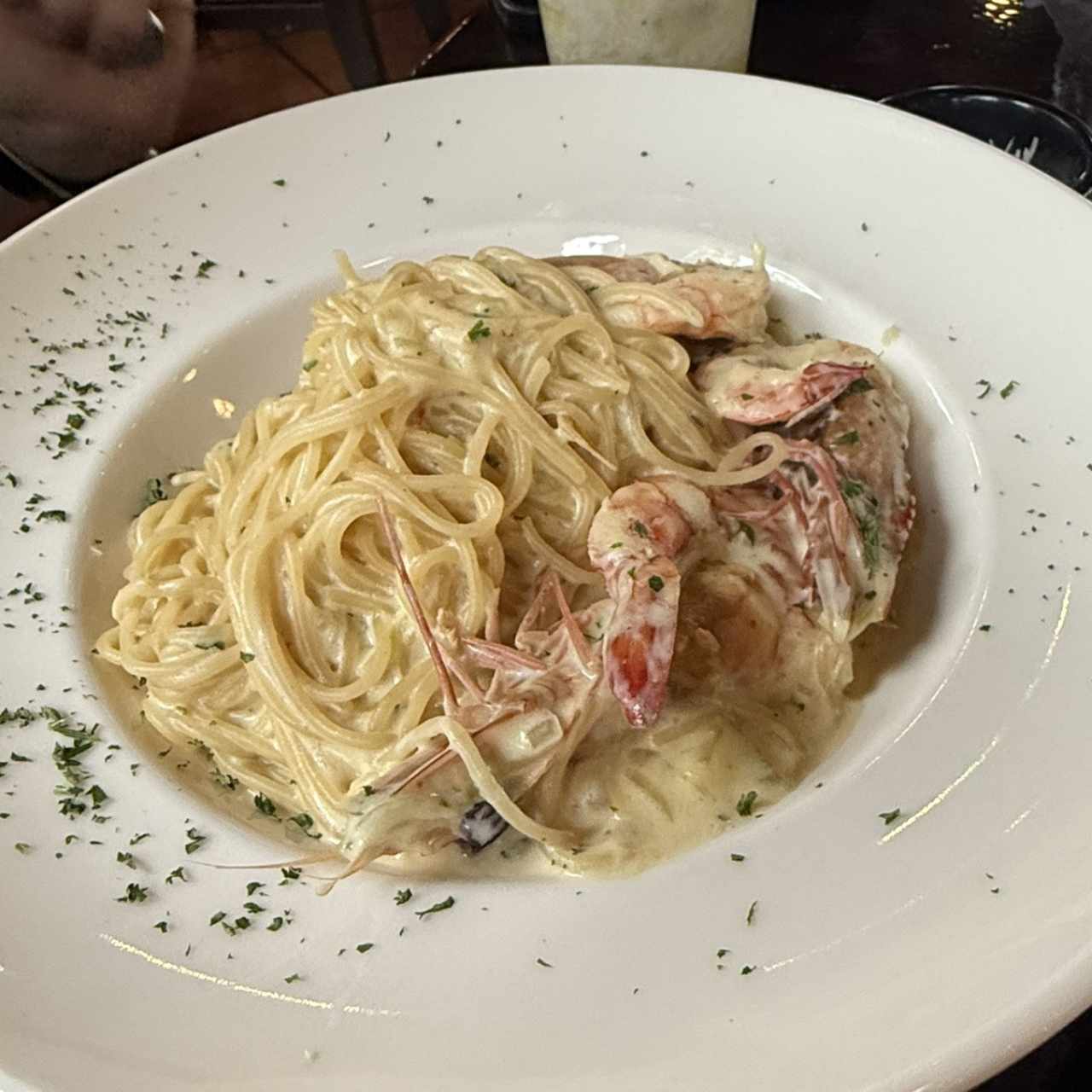 Spaghettini con Langostinos Scampi