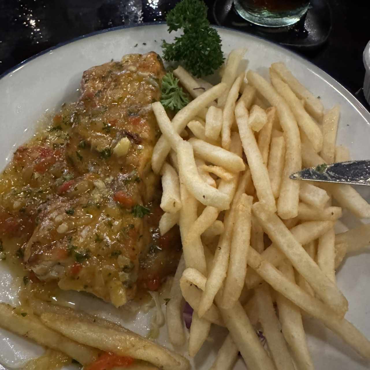 Filete de Corvina al Ajillo