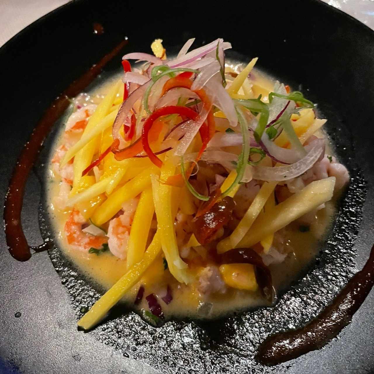 Ceviche fusión de camarones