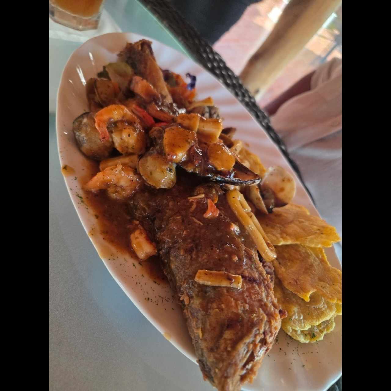 Corvina entera frita