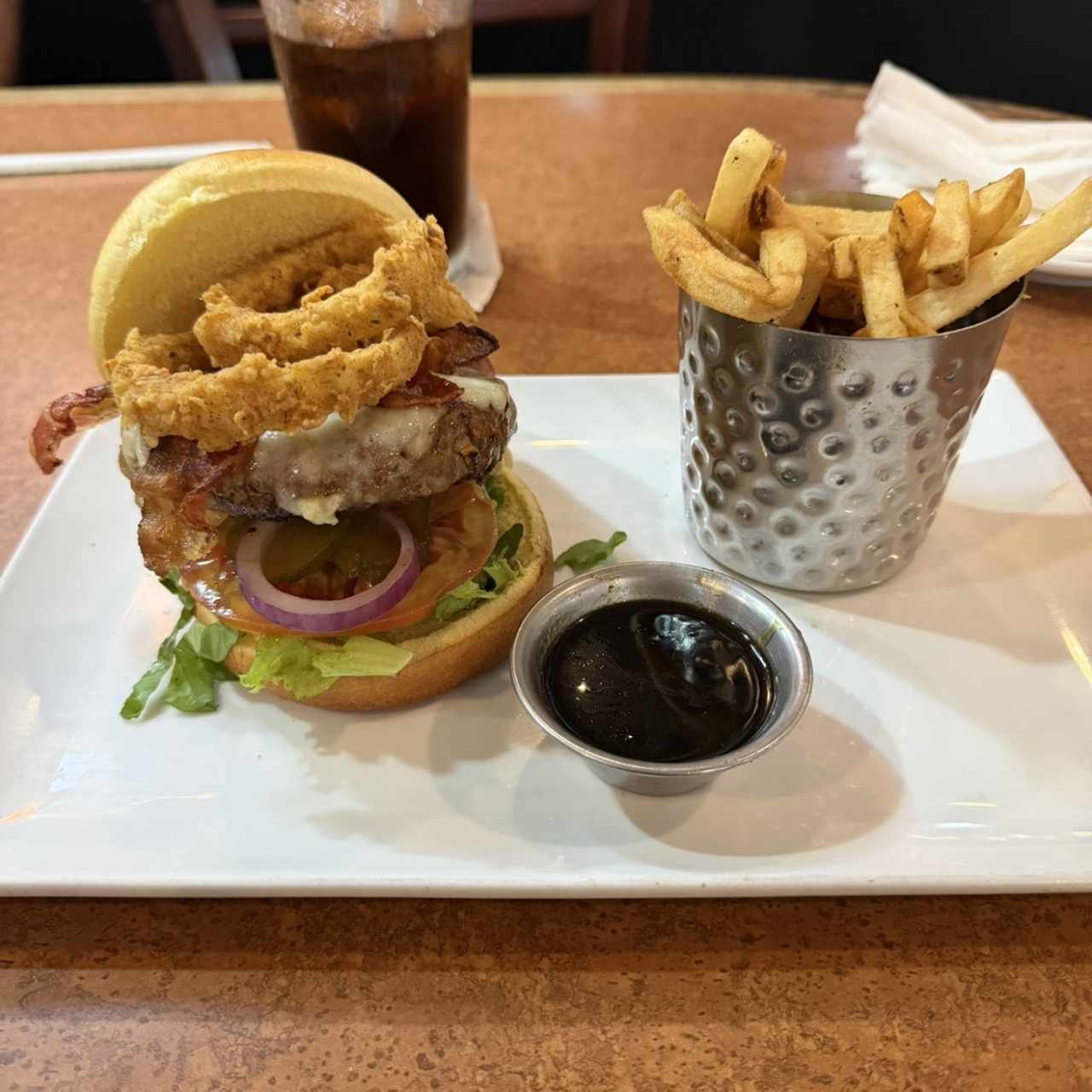 FRIDAYS SIGNATURE WHISKEY-GLAZED BURGER