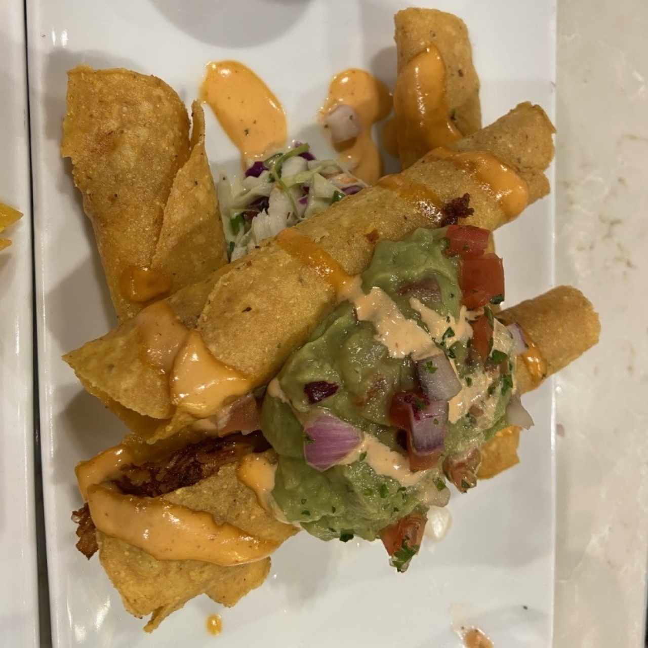 ROASTED CHICKEN TAQUITO STACK