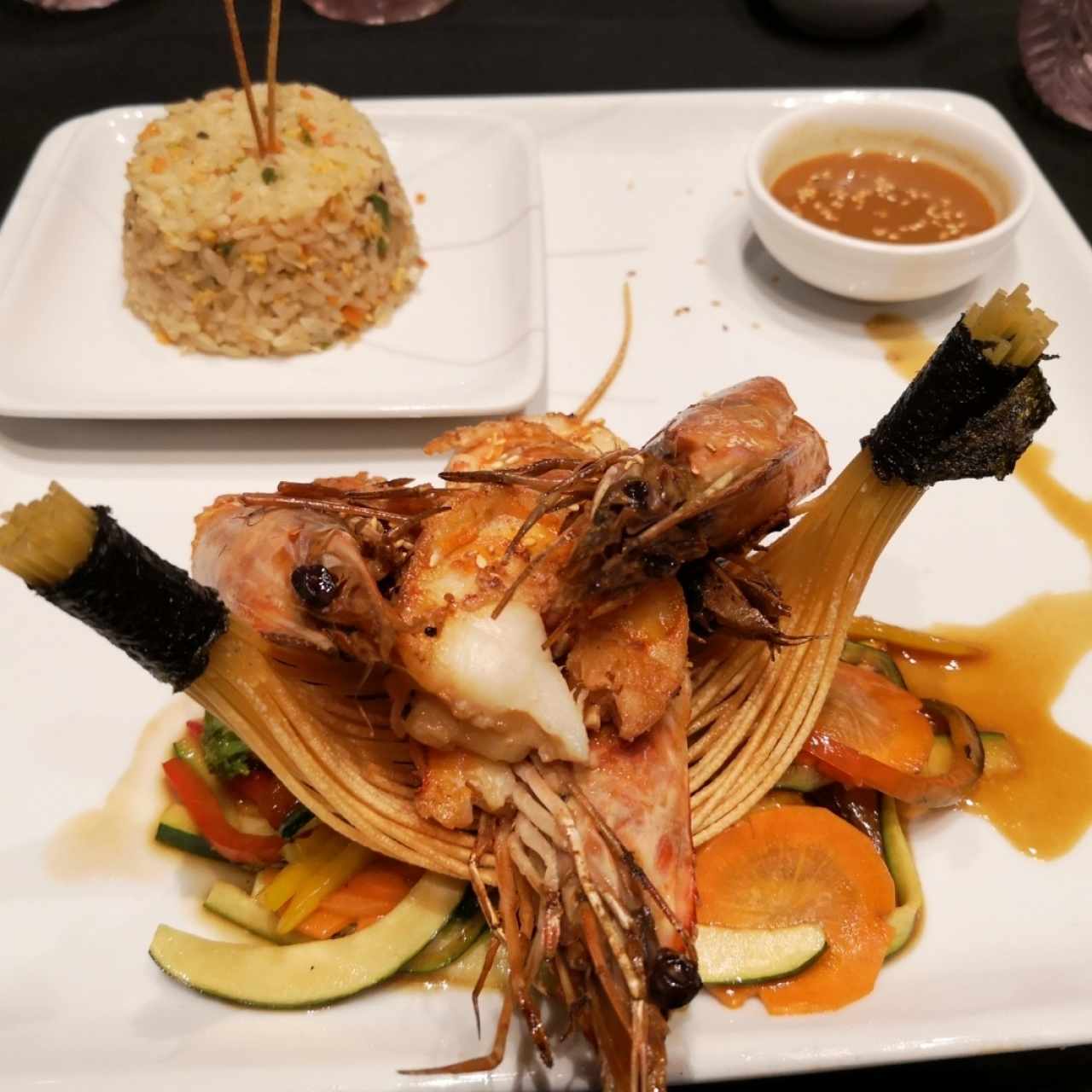 Platos fuertes - Teppanyaki langostinos