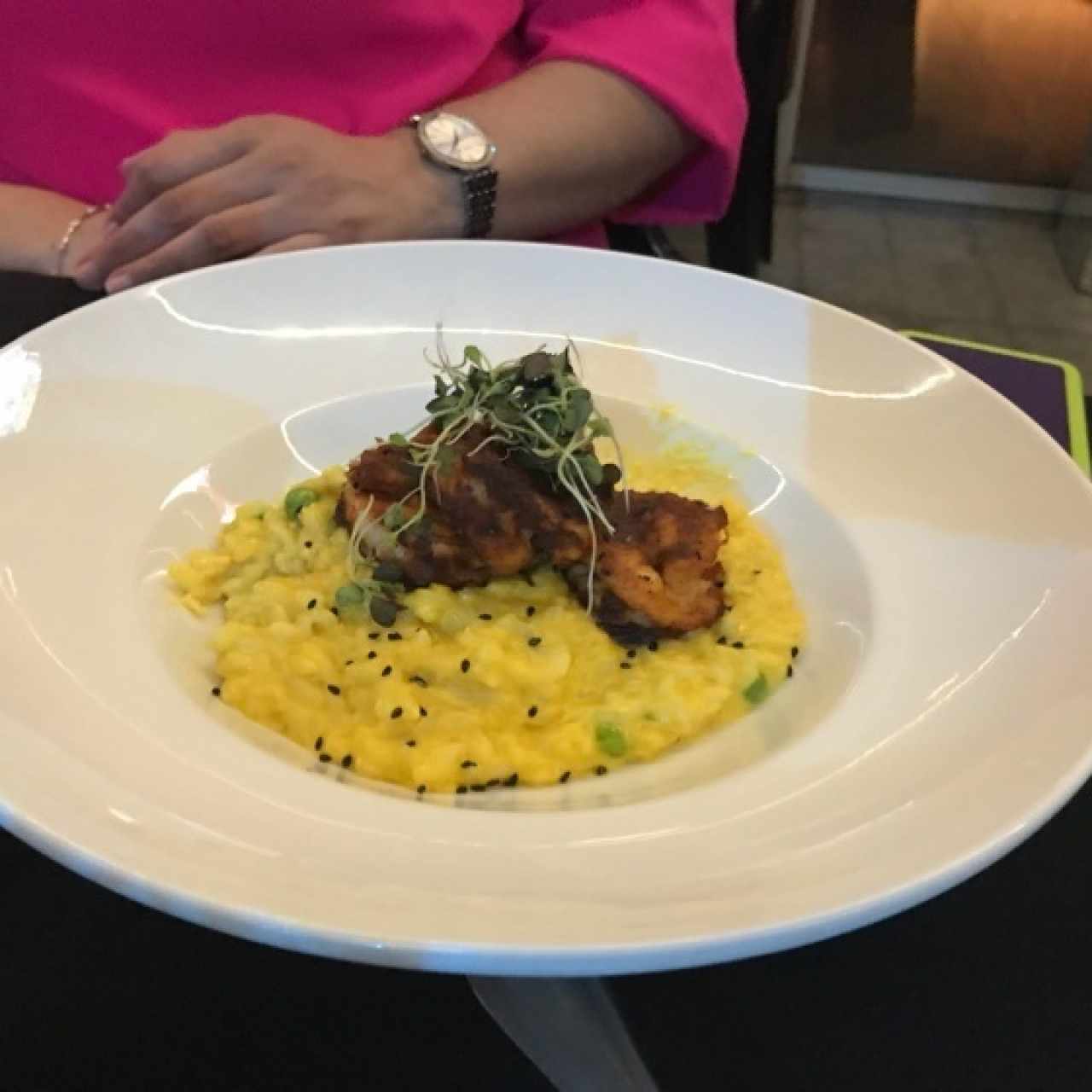 Risotto de langostinos