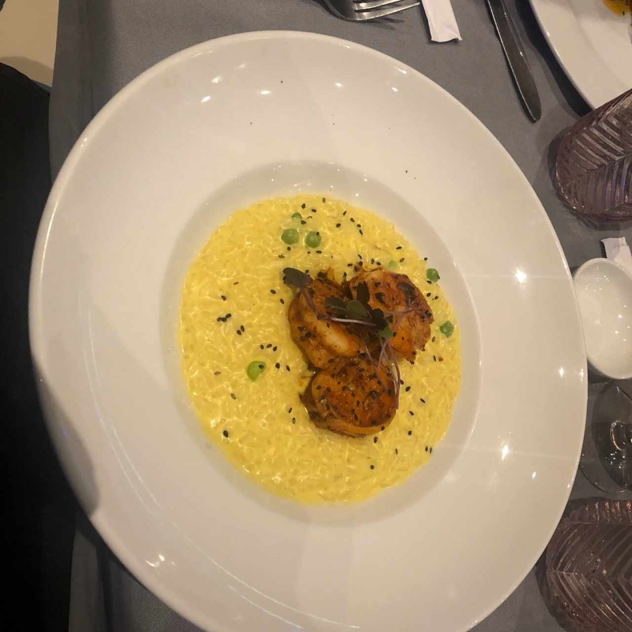 Risotto de langostinos