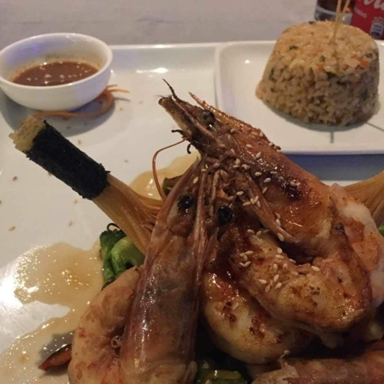 tepanyaki de langostinos jumbo