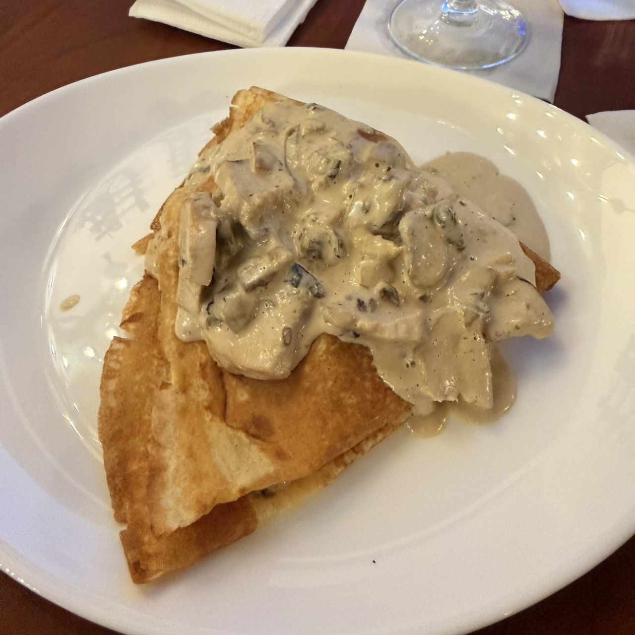 Crepe Pollo y Champiñones