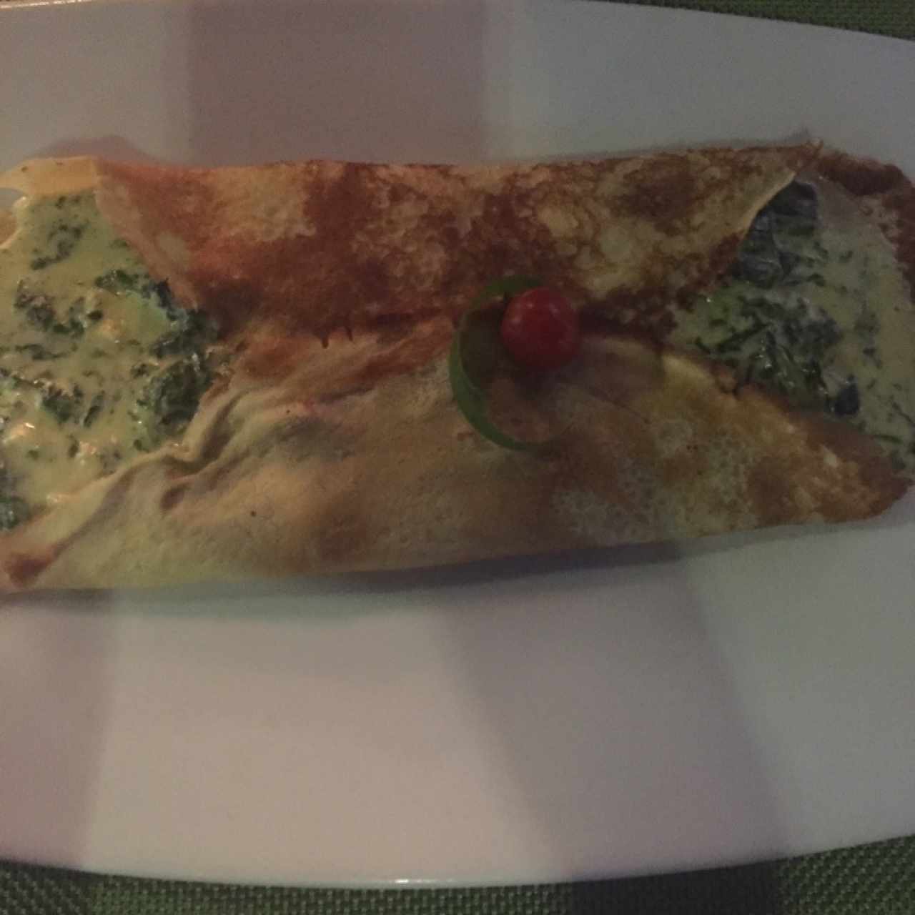 crepe espinaca pollo