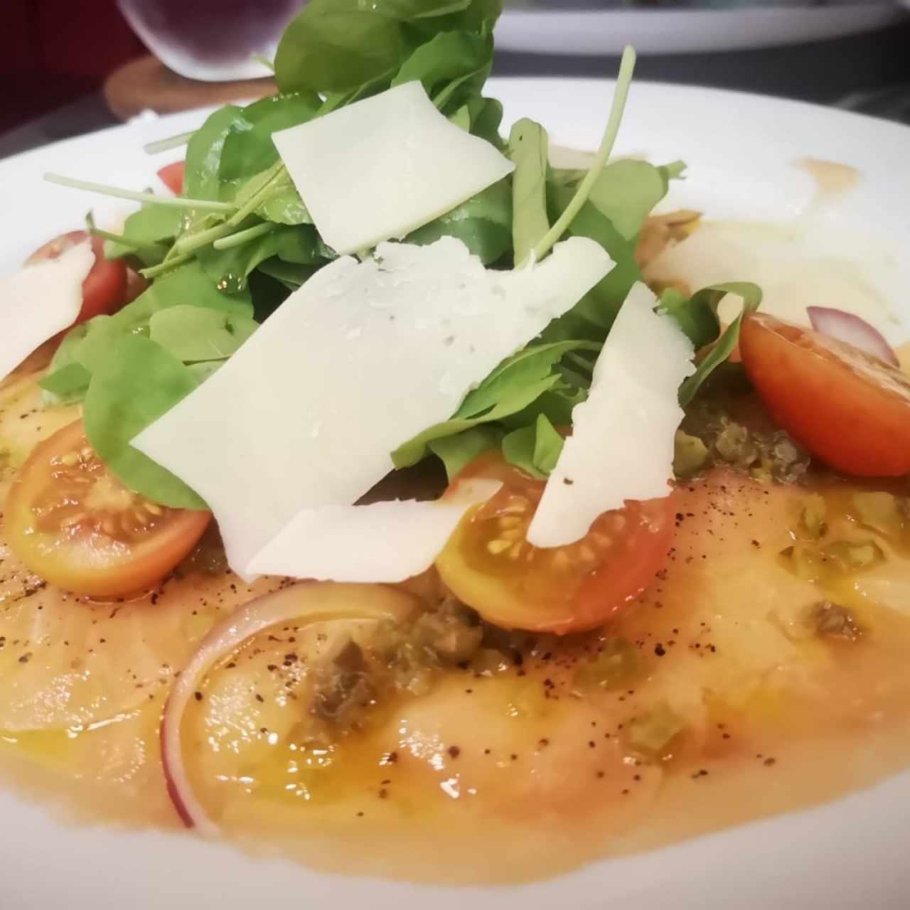 carpaccio de salmón