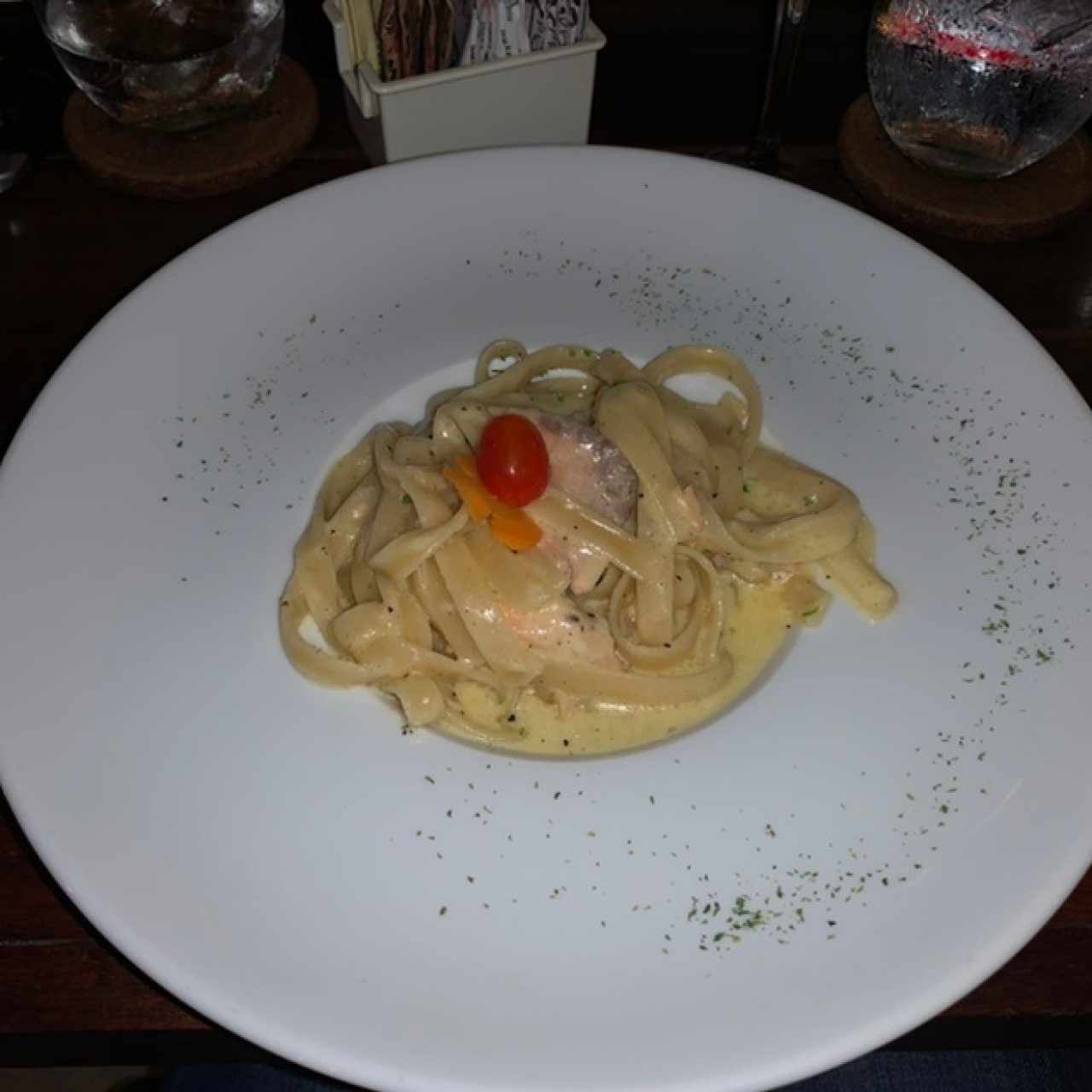 Pates au Saumon, Ail et Persil