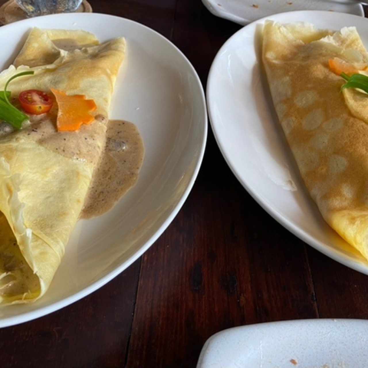 Crepes salées - Poulet et Champignons