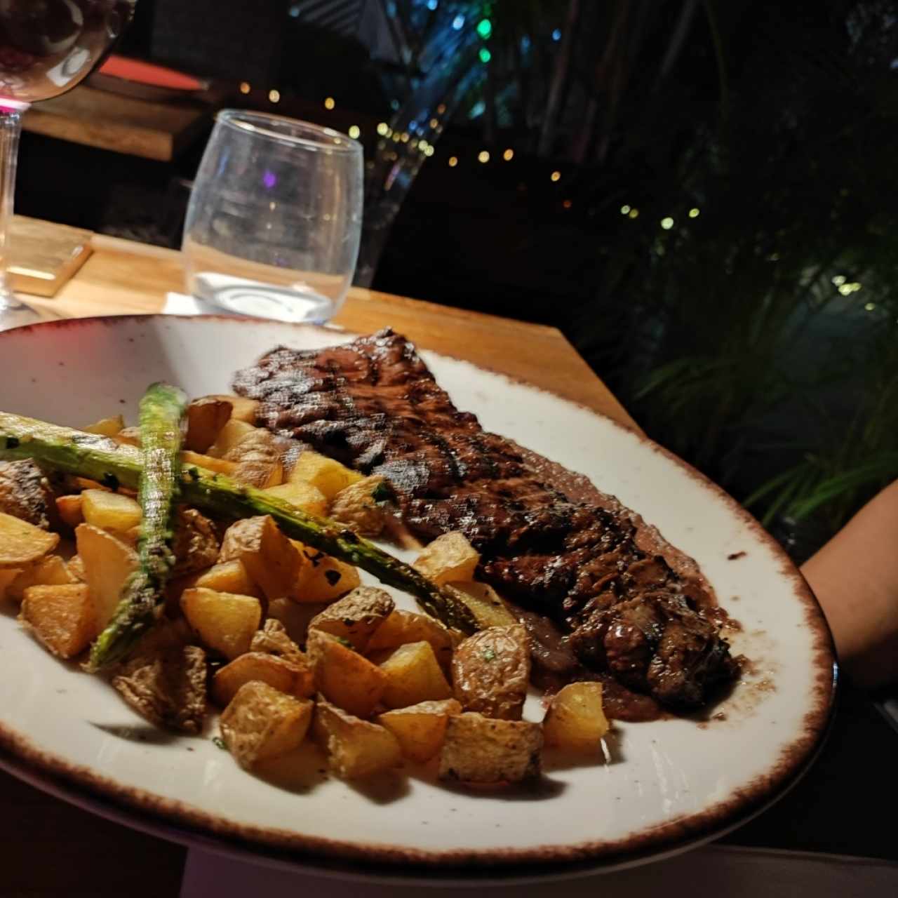 Entraña con papines