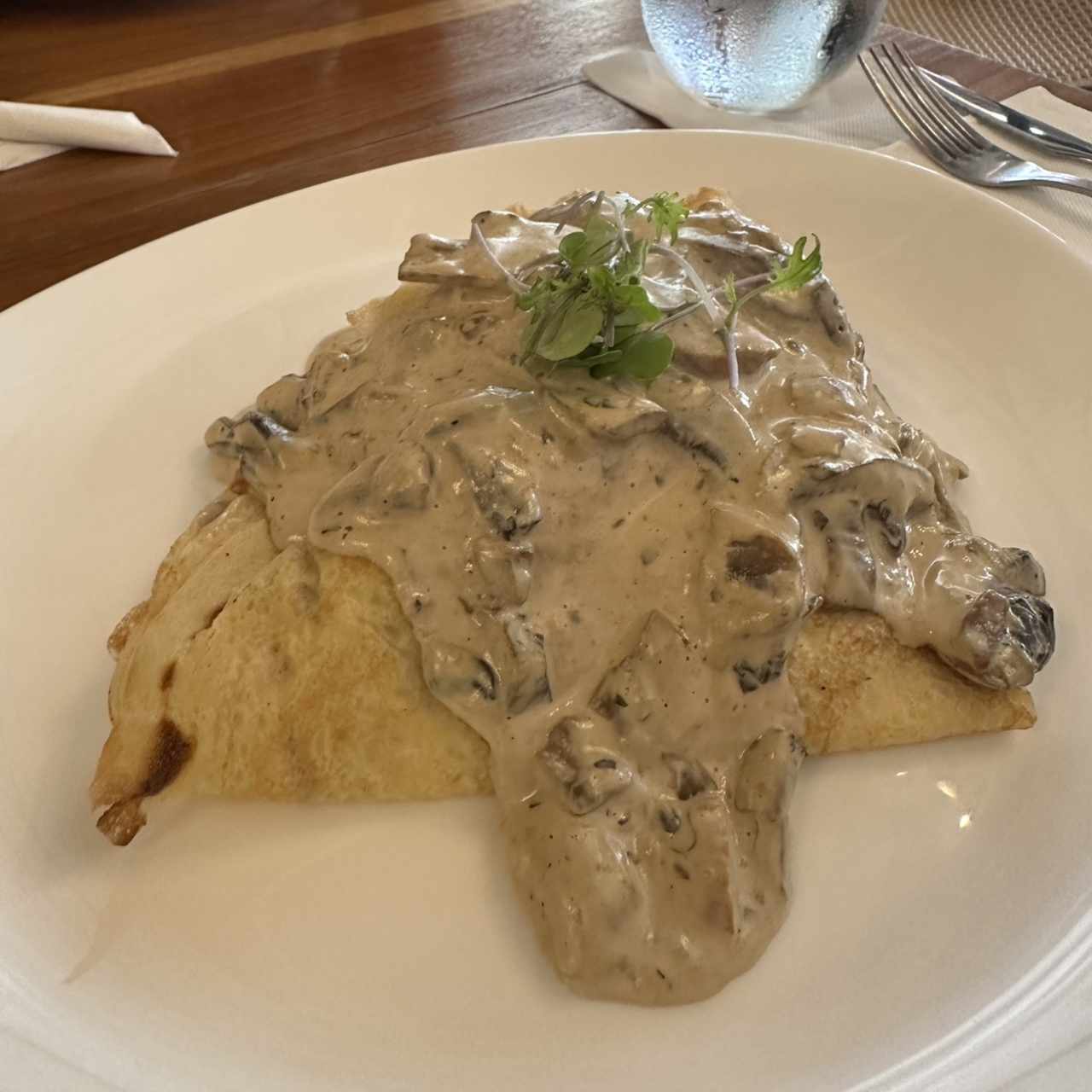 Crepe Pollo y Champiñones