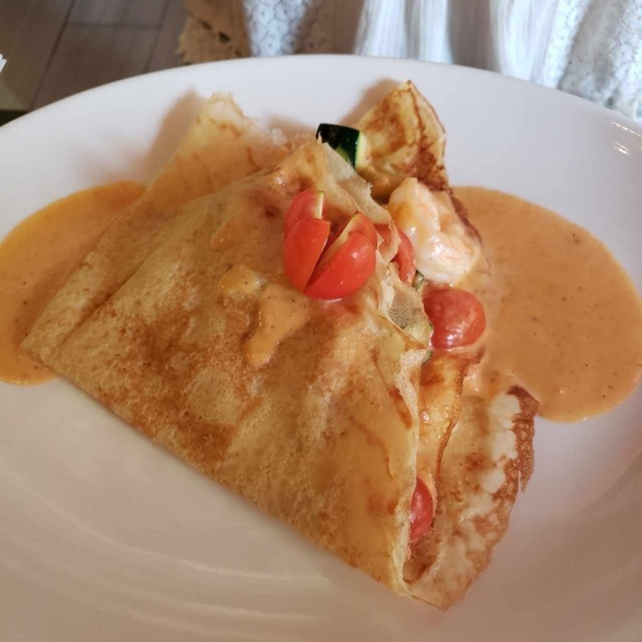 crepes salado de camaron