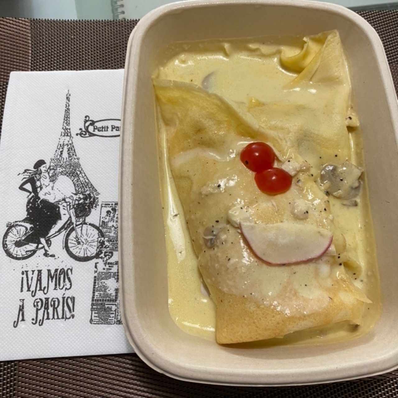 Crepes salées - Poulet et Champignons