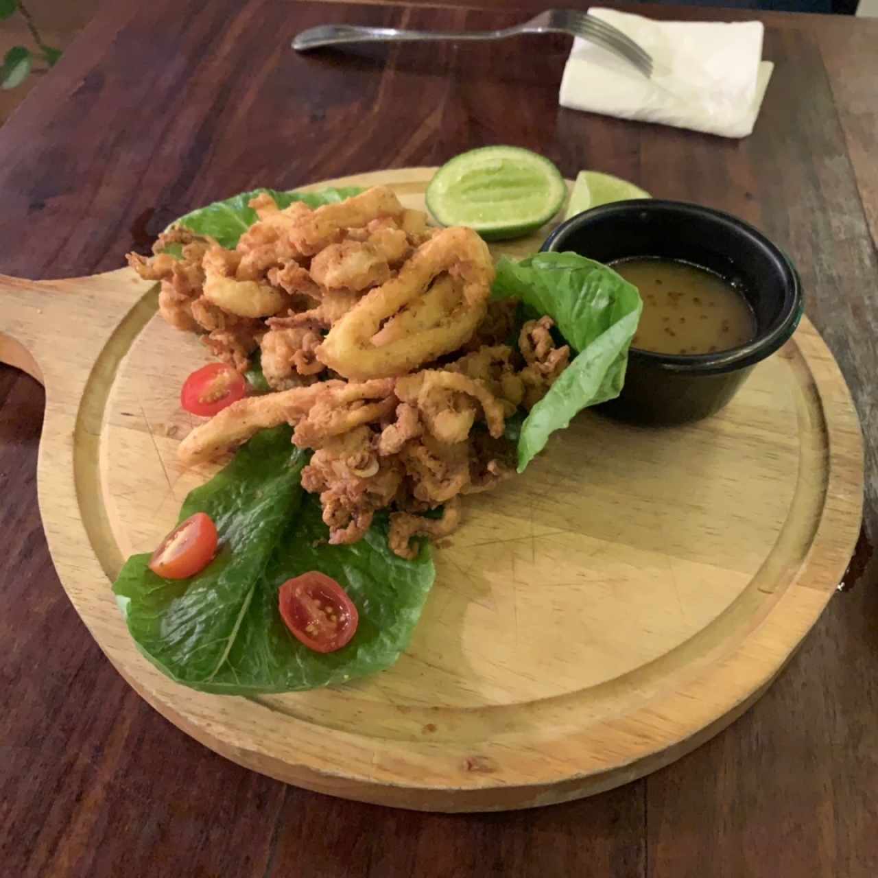Anneaux et Minis Calamars Frits