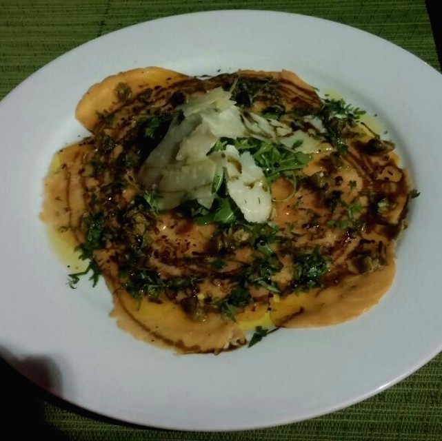 Entradas - Carpaccio de Salmón