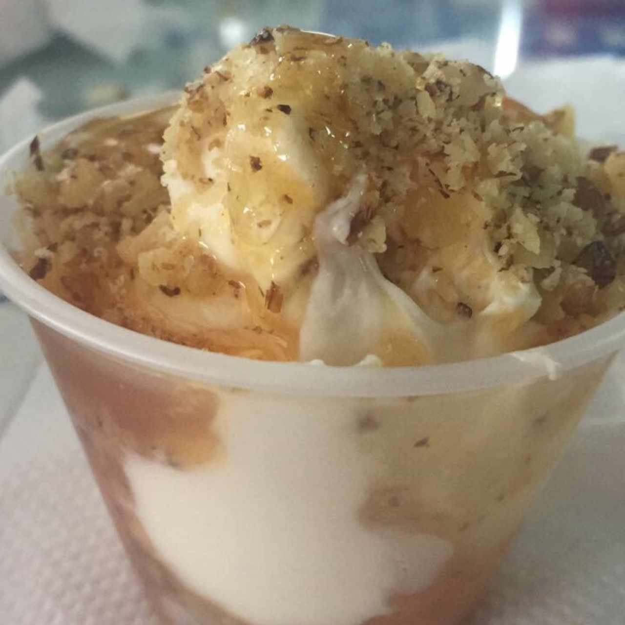 yogurt de miel y nueces 