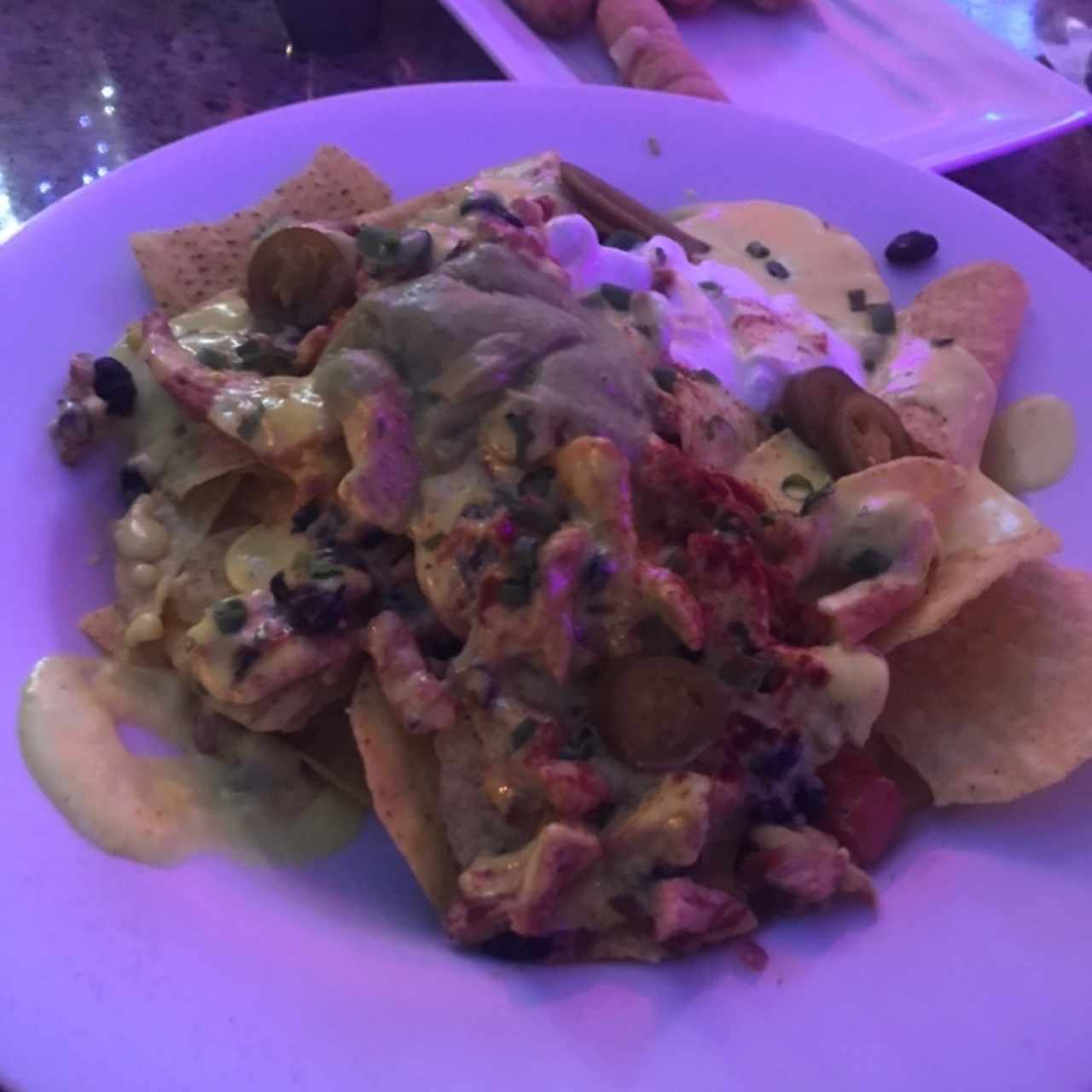 nachos con pollo