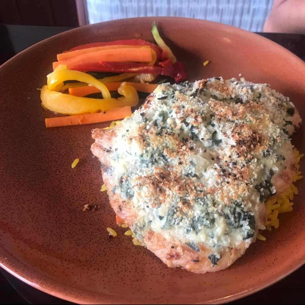 Grilled Chicken Spinach Stack