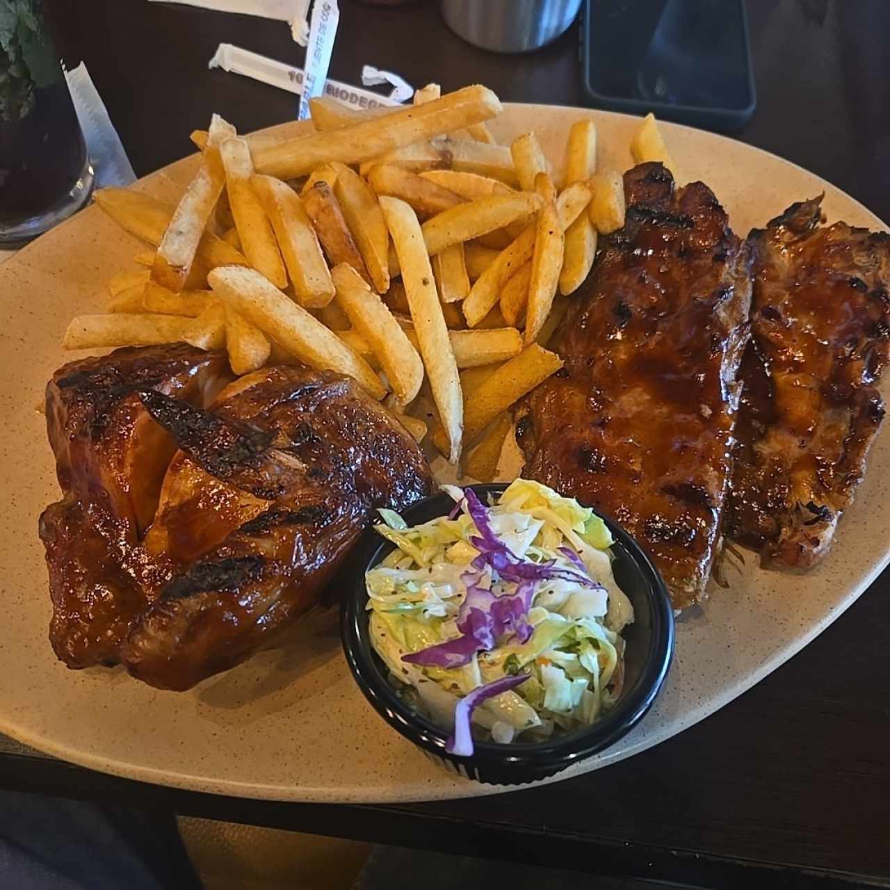 Short Ribs y BBQ Chicken