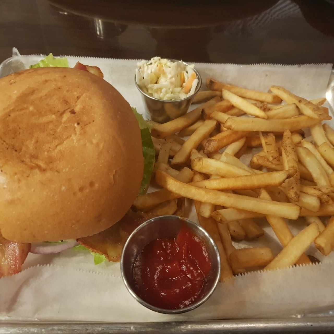 Hamburguesa de carne y Bacon 