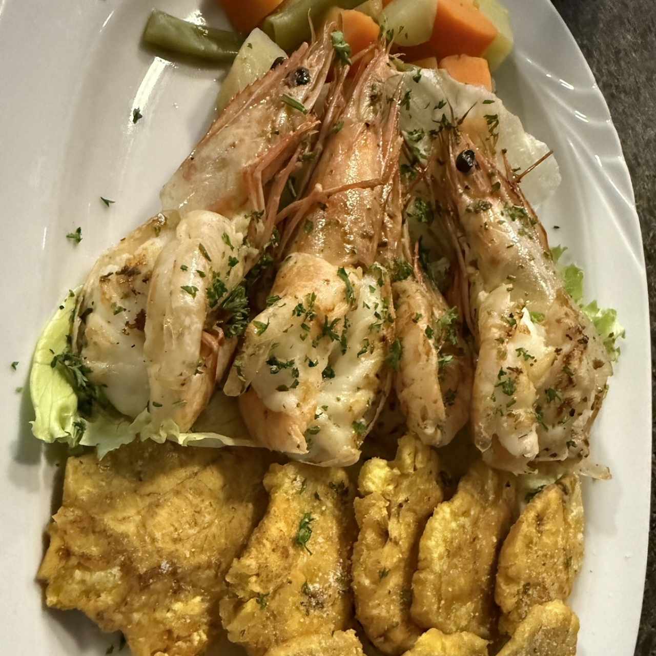 Camarones a la plancha 