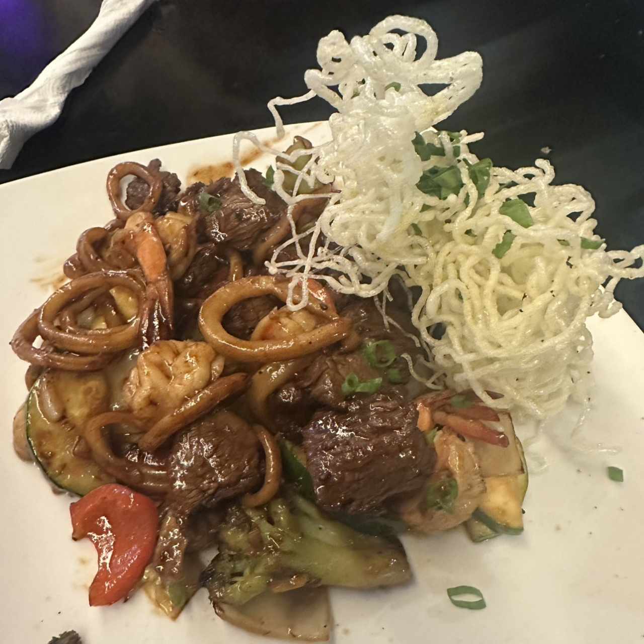 Stir Fried Mar y Tierra