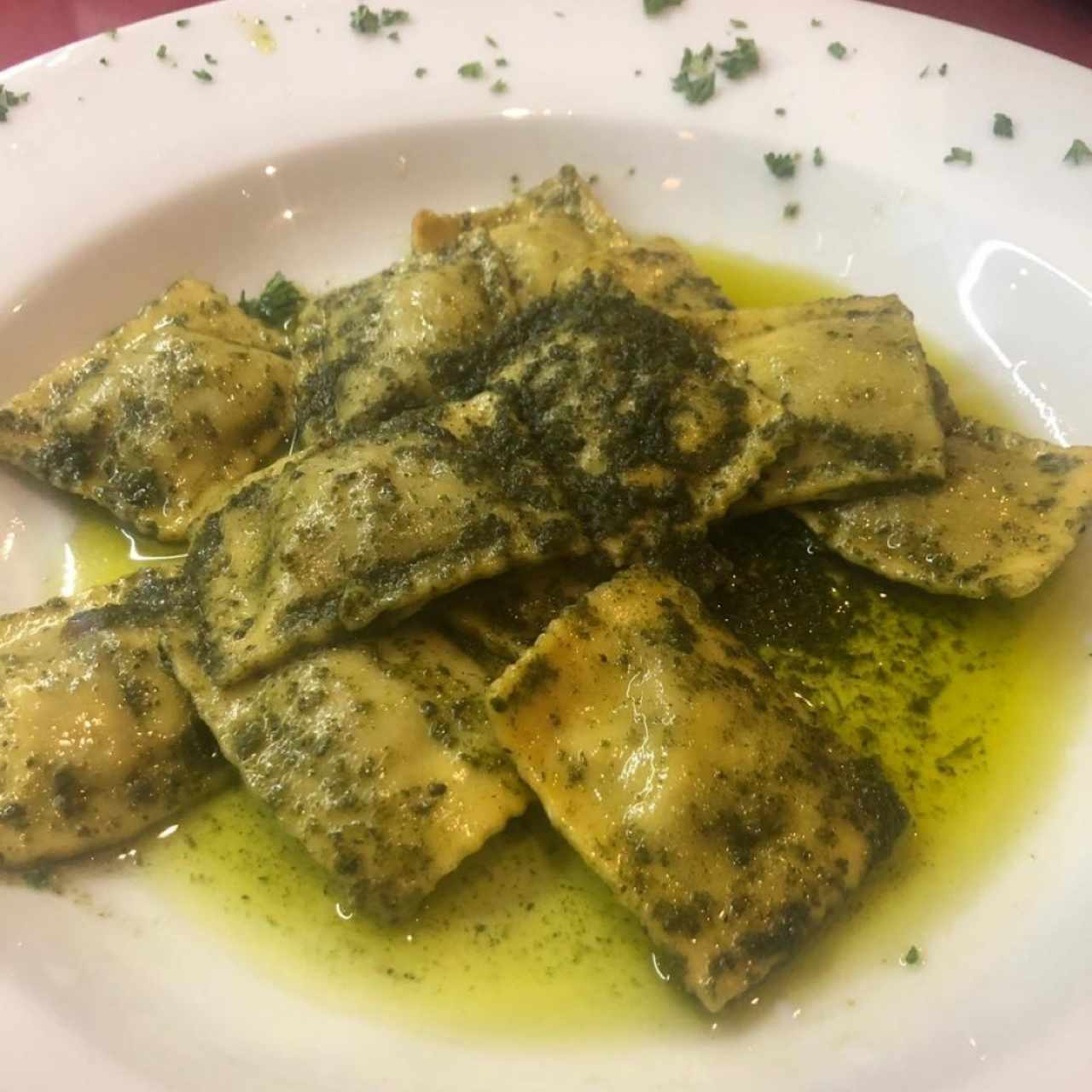 raviolis al pesto