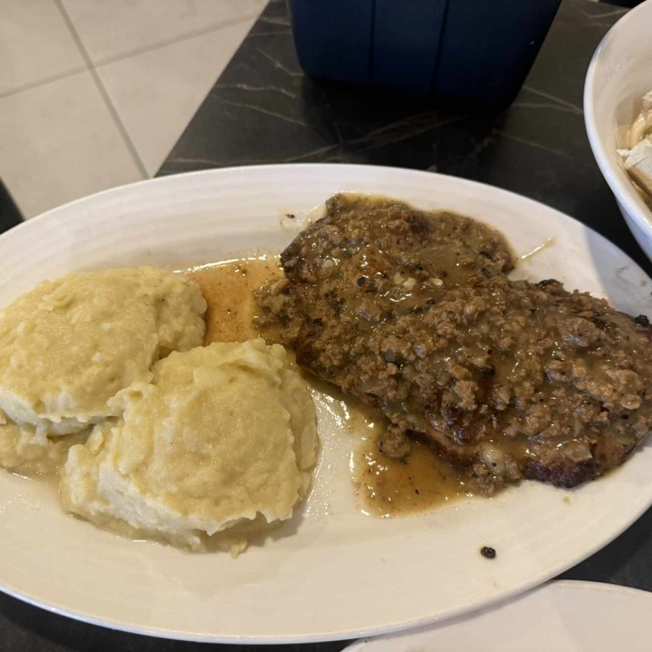 Filete a la Pimienta con pure