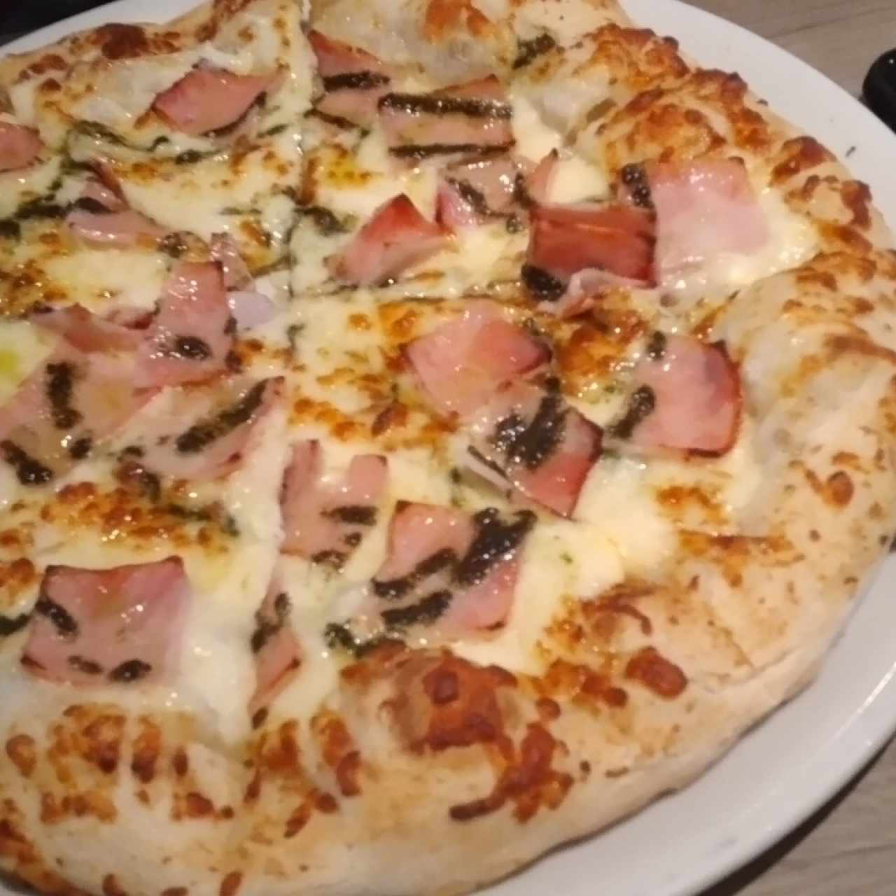Panna-Jamón y Albahaca