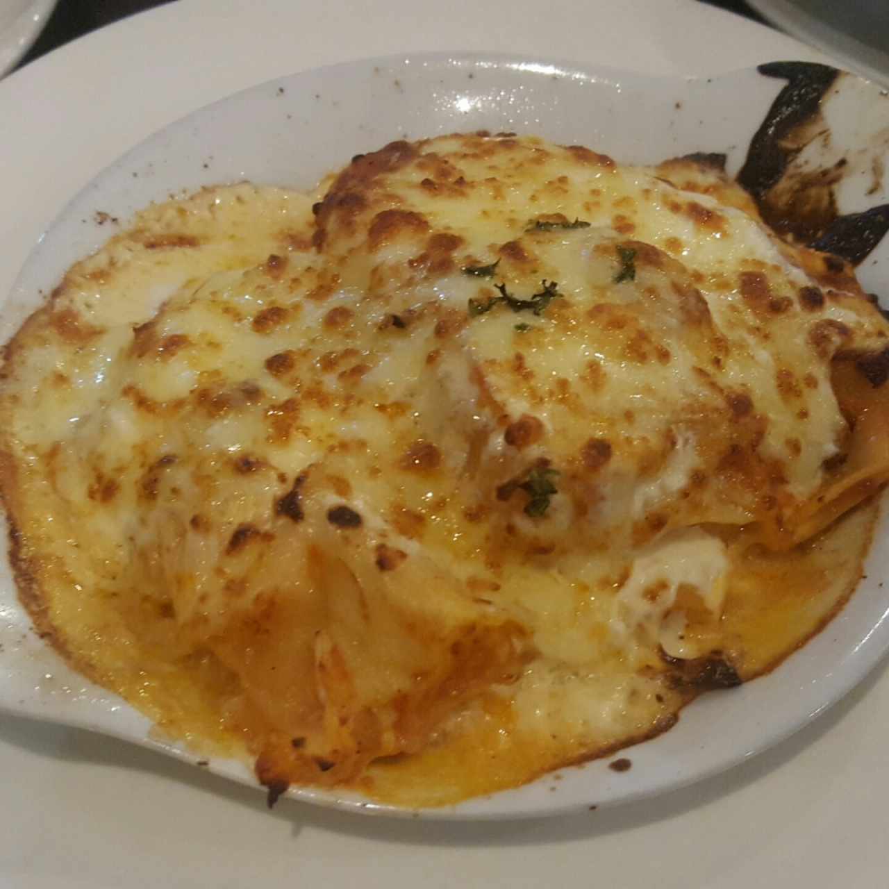 lasaña de pollo gratinada