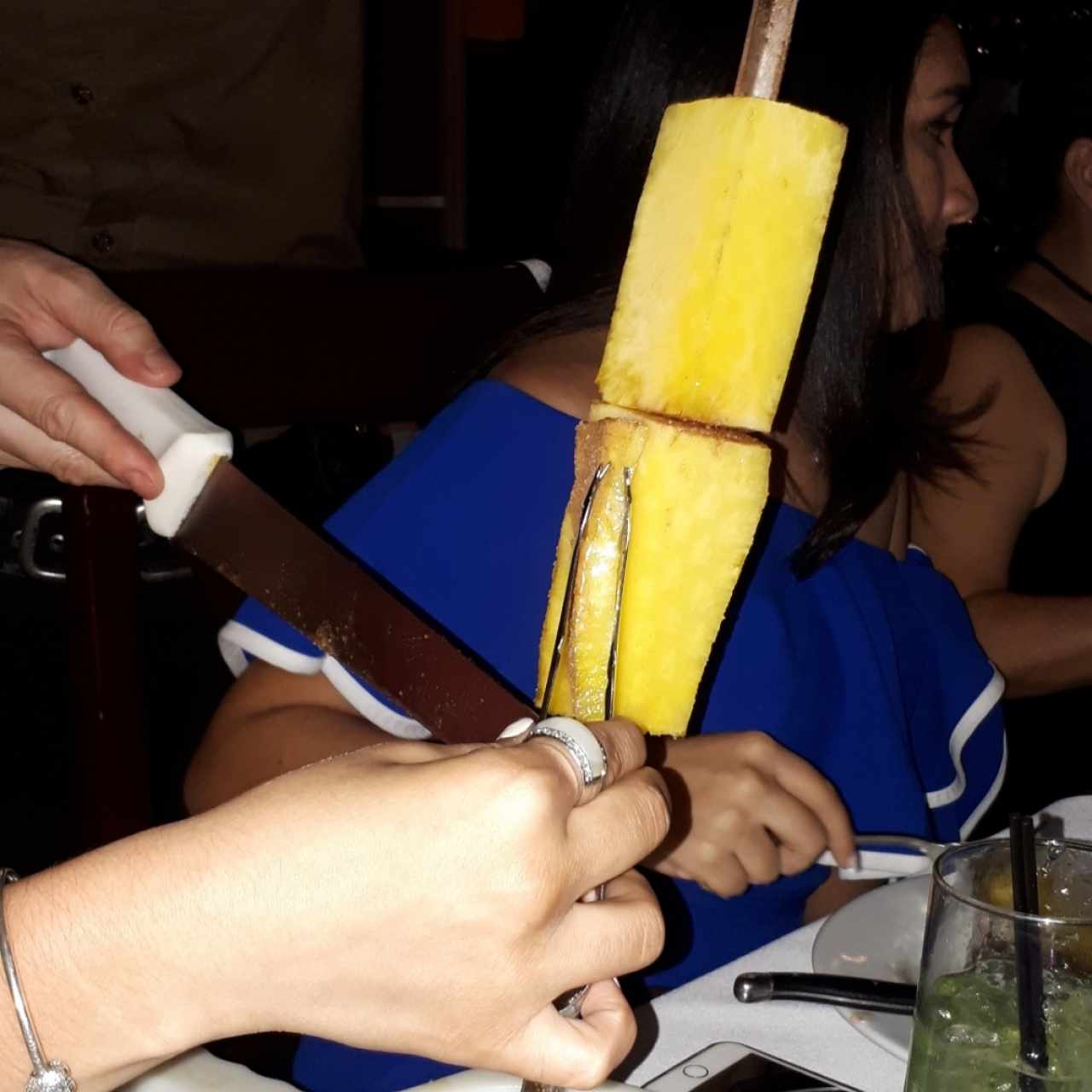 Piña con canela