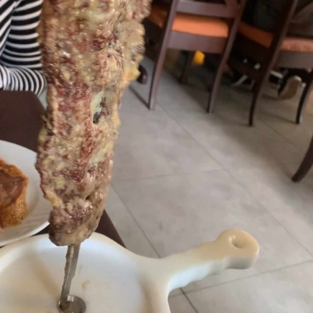 Entraña con queso 