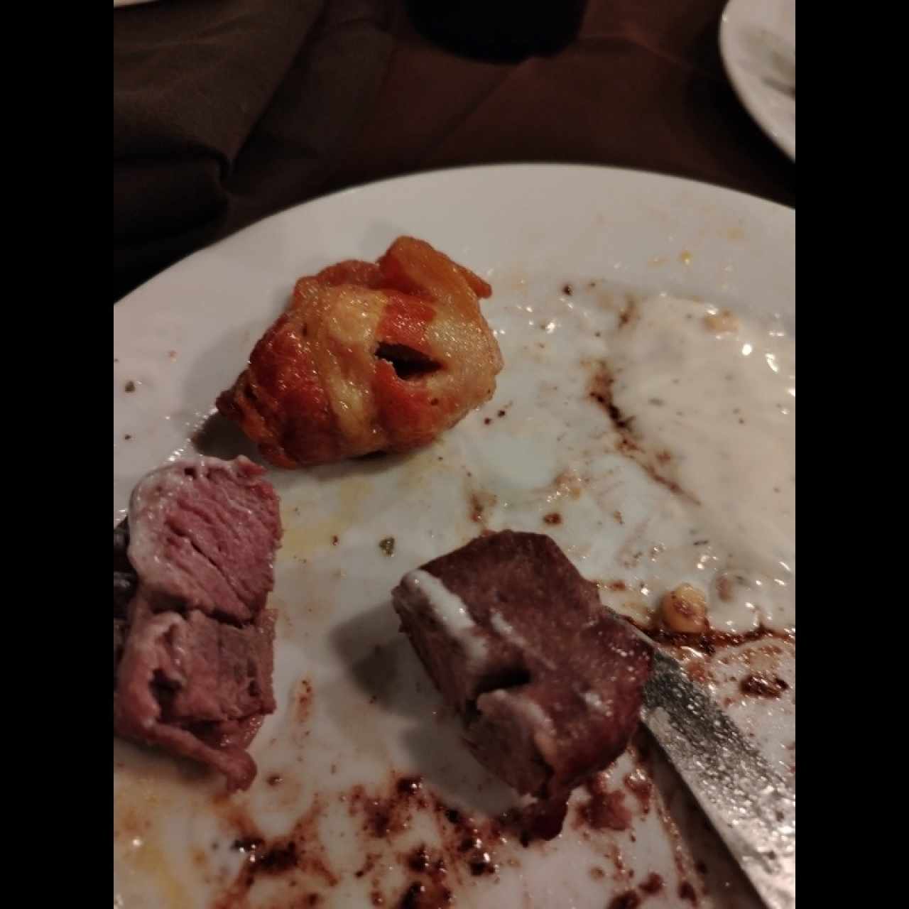 Picaña y pollo con bacon