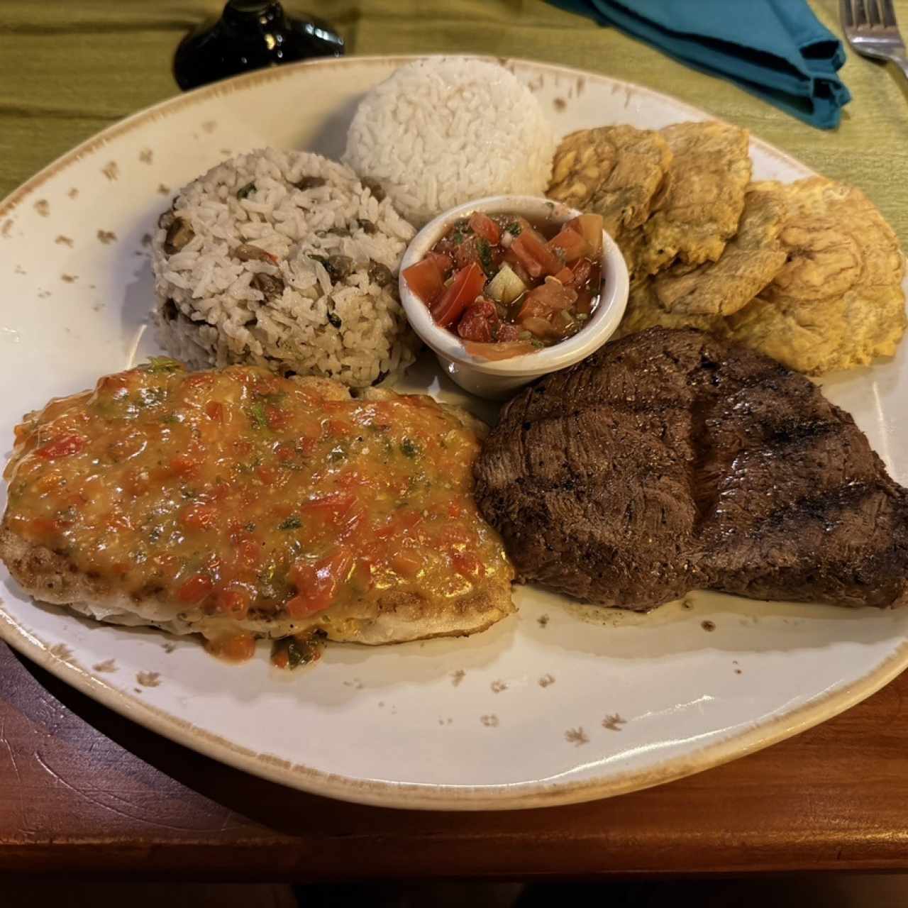 Filete de Res y Corvina