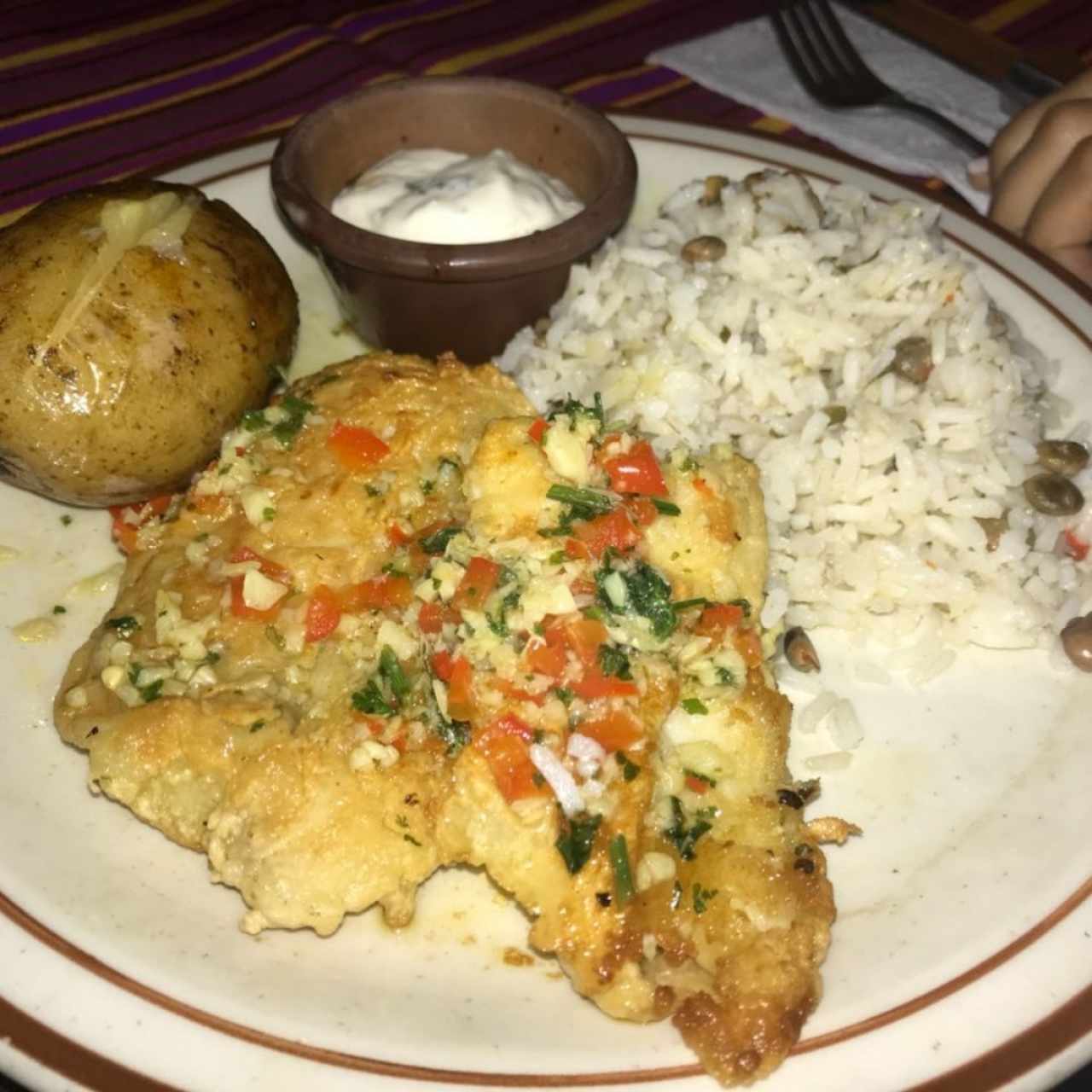 Corvina con arroz con guandú
