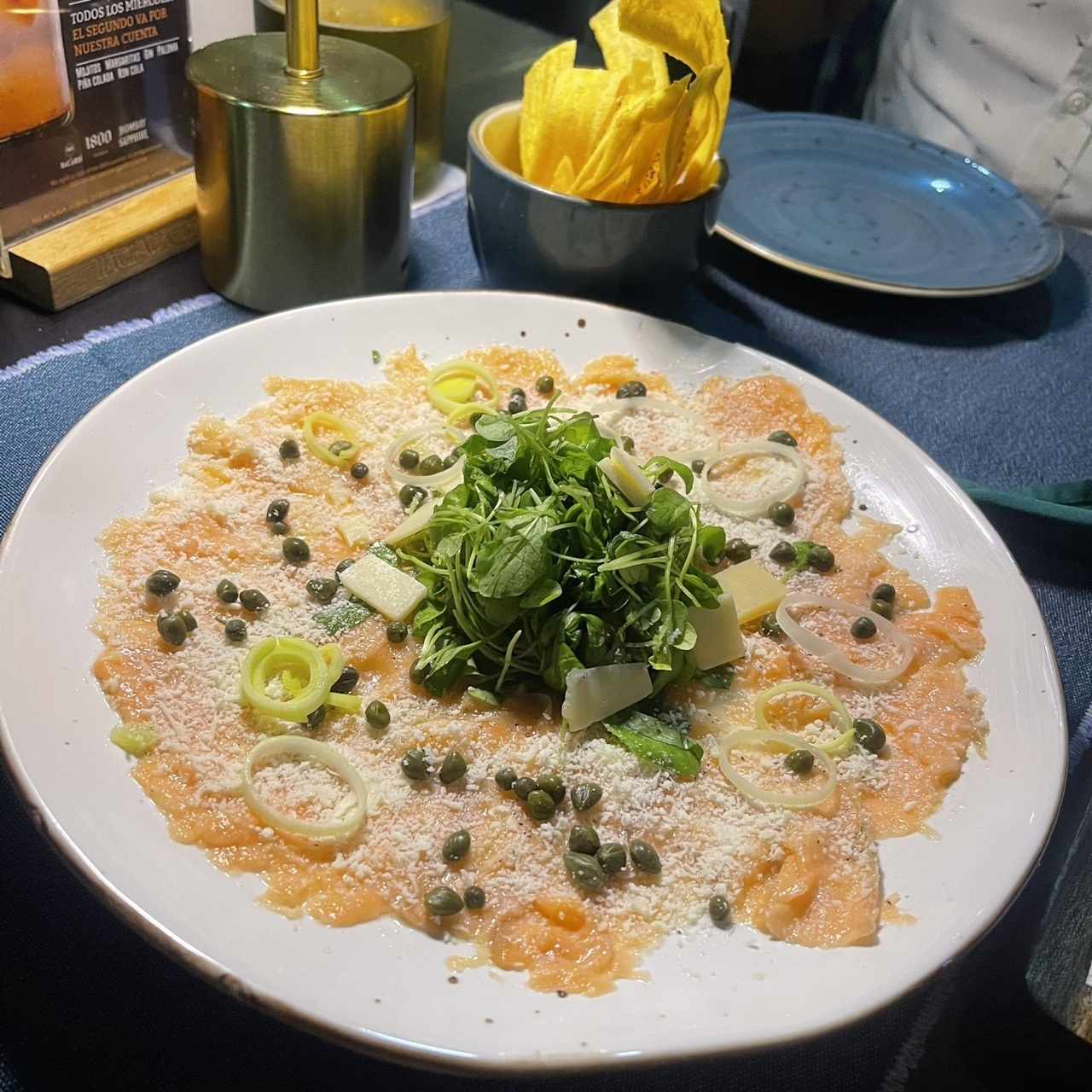 Entradas Frías - Carpaccio de Salmón