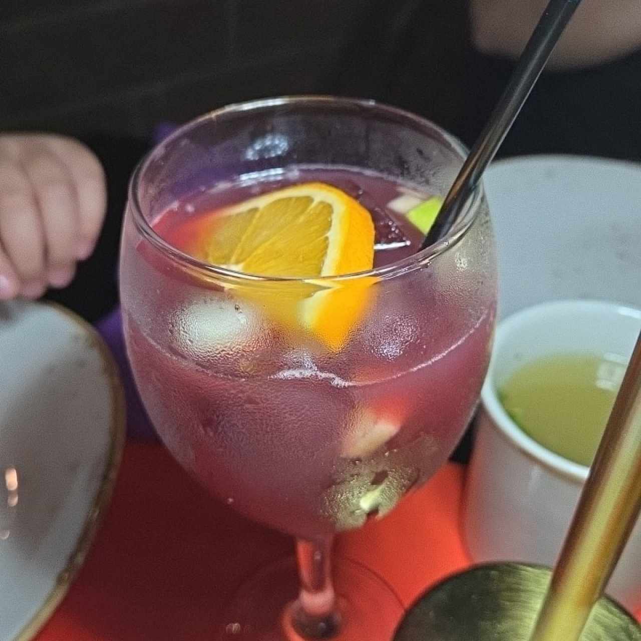 Copa de sangría de tinto