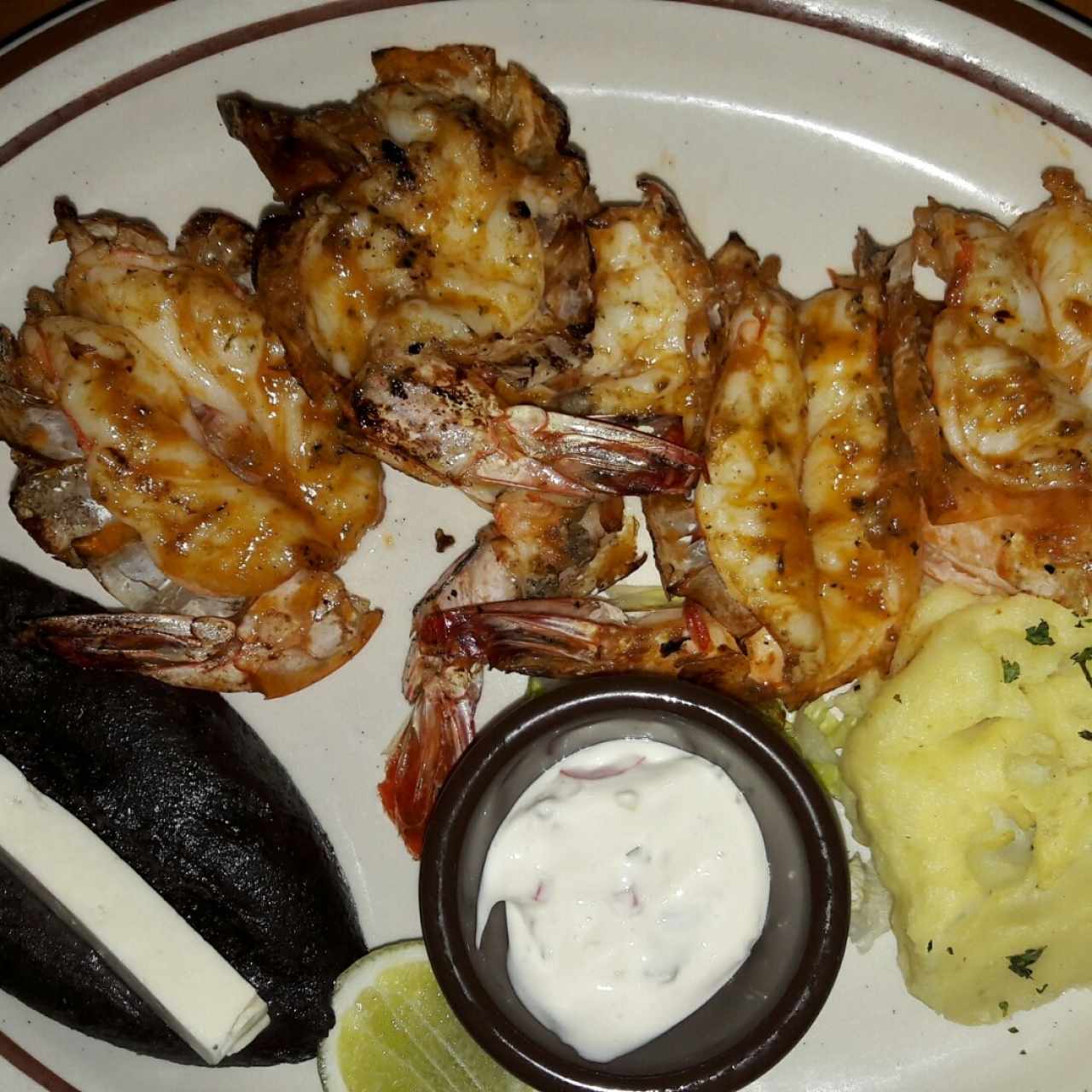langostinos al carbón 
