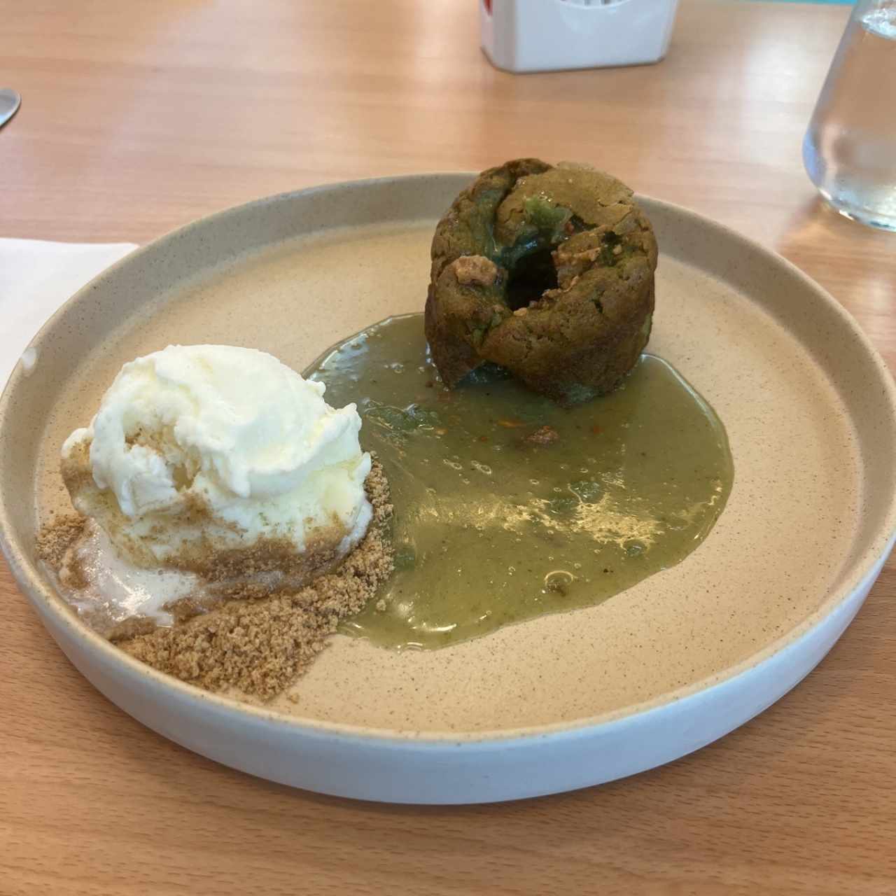 Flan de pistachio
