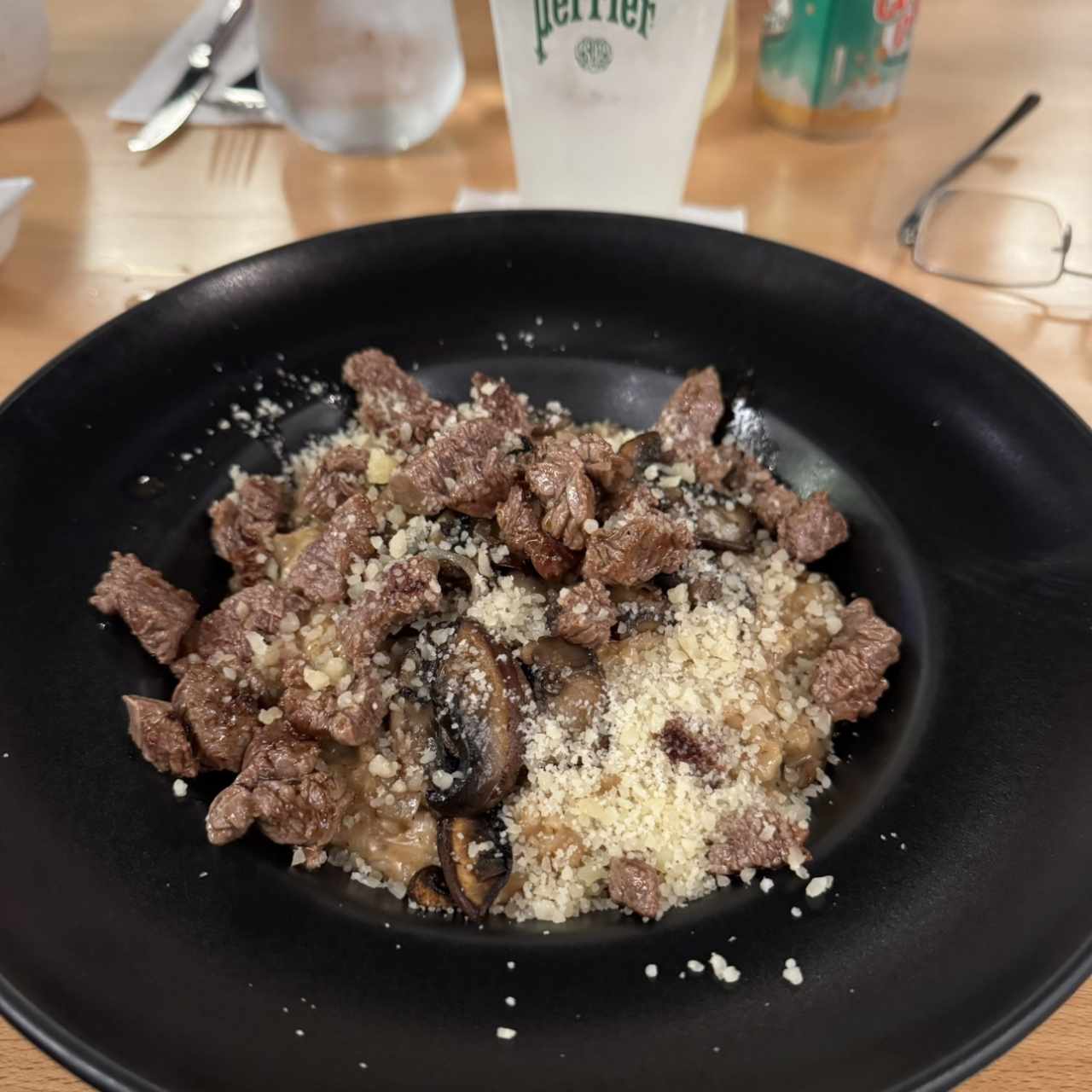 Risotto ai Funghi con Filete de Res