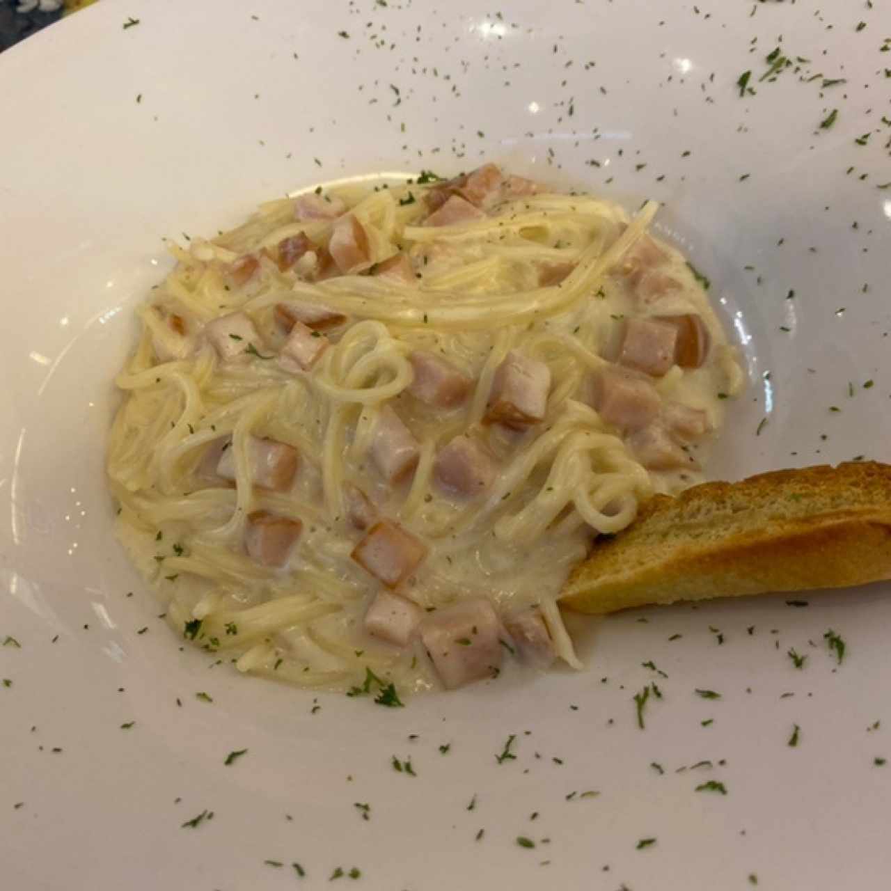 Carbonara de Pavo