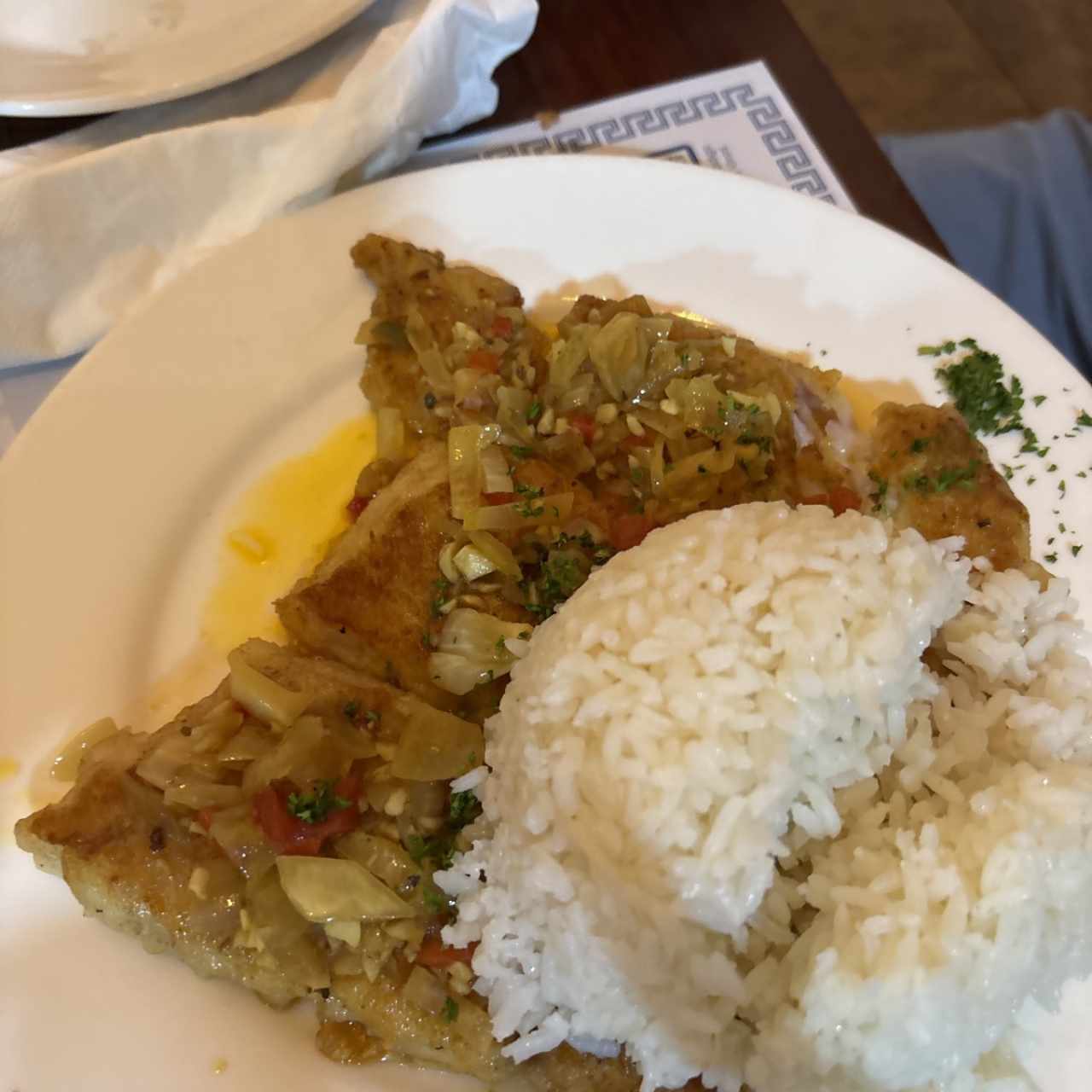 Filete de Corvina al Ajillo