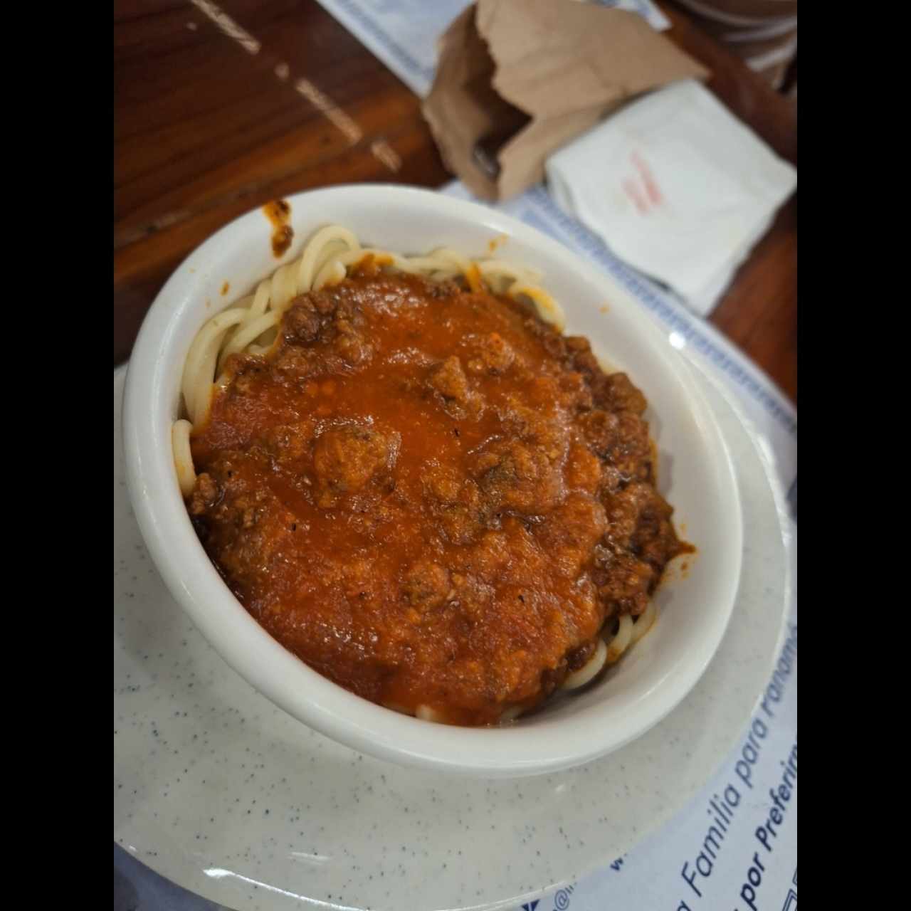 Spaghetti Bolognesa en Bowl